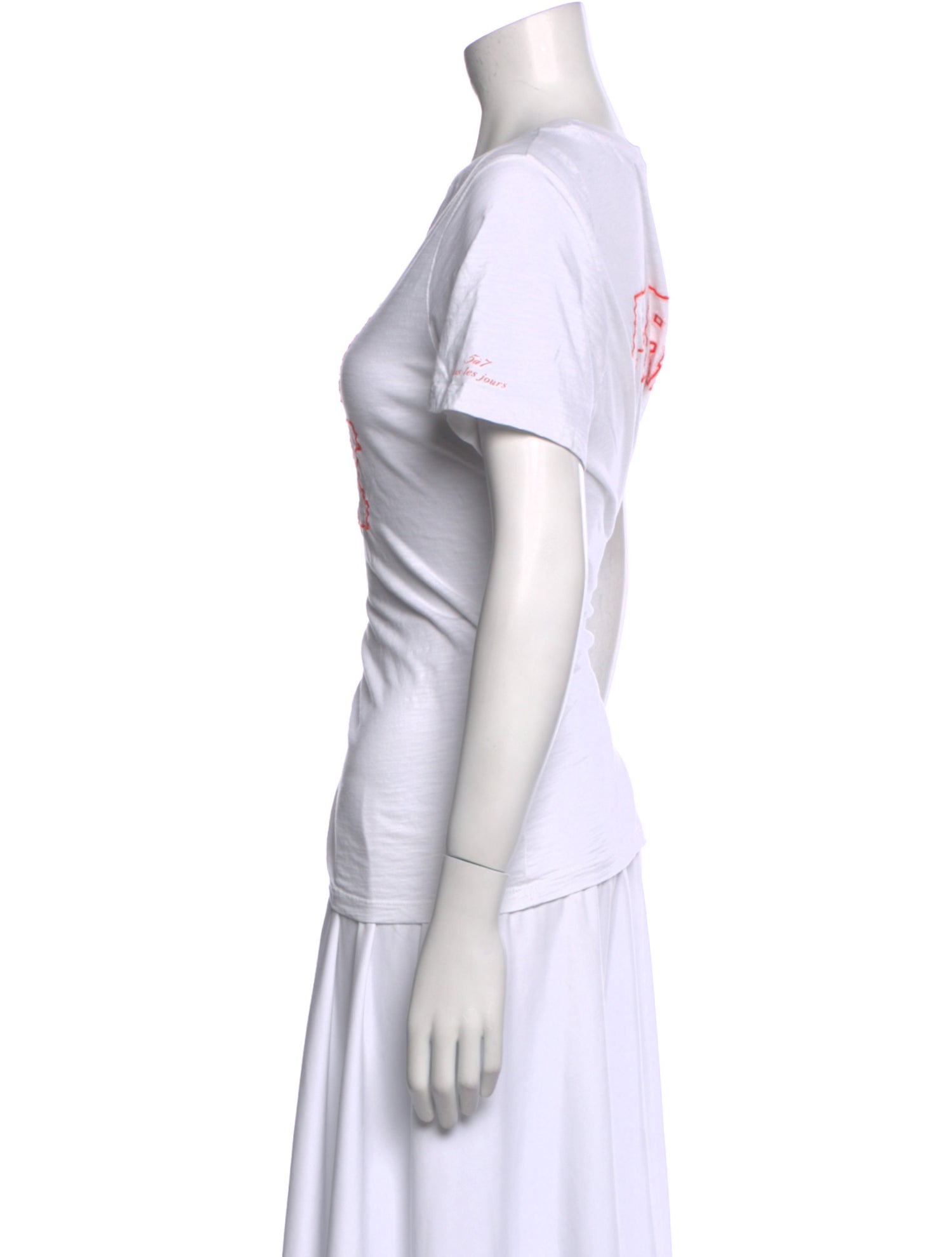 Cinq à Sept Graphic Print Crew Neck T-Shirt