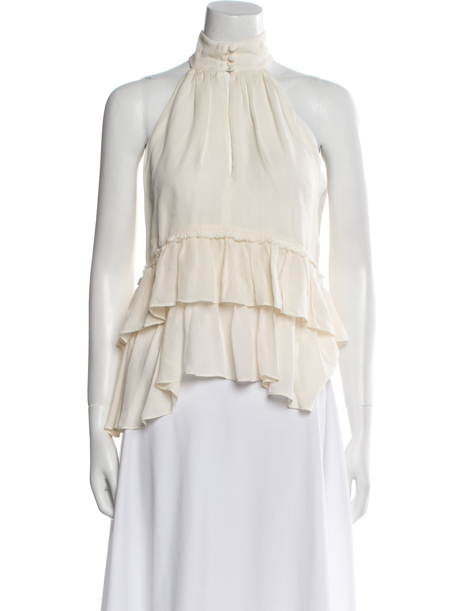 Cinq à Sept Silk Halterneck Blouse