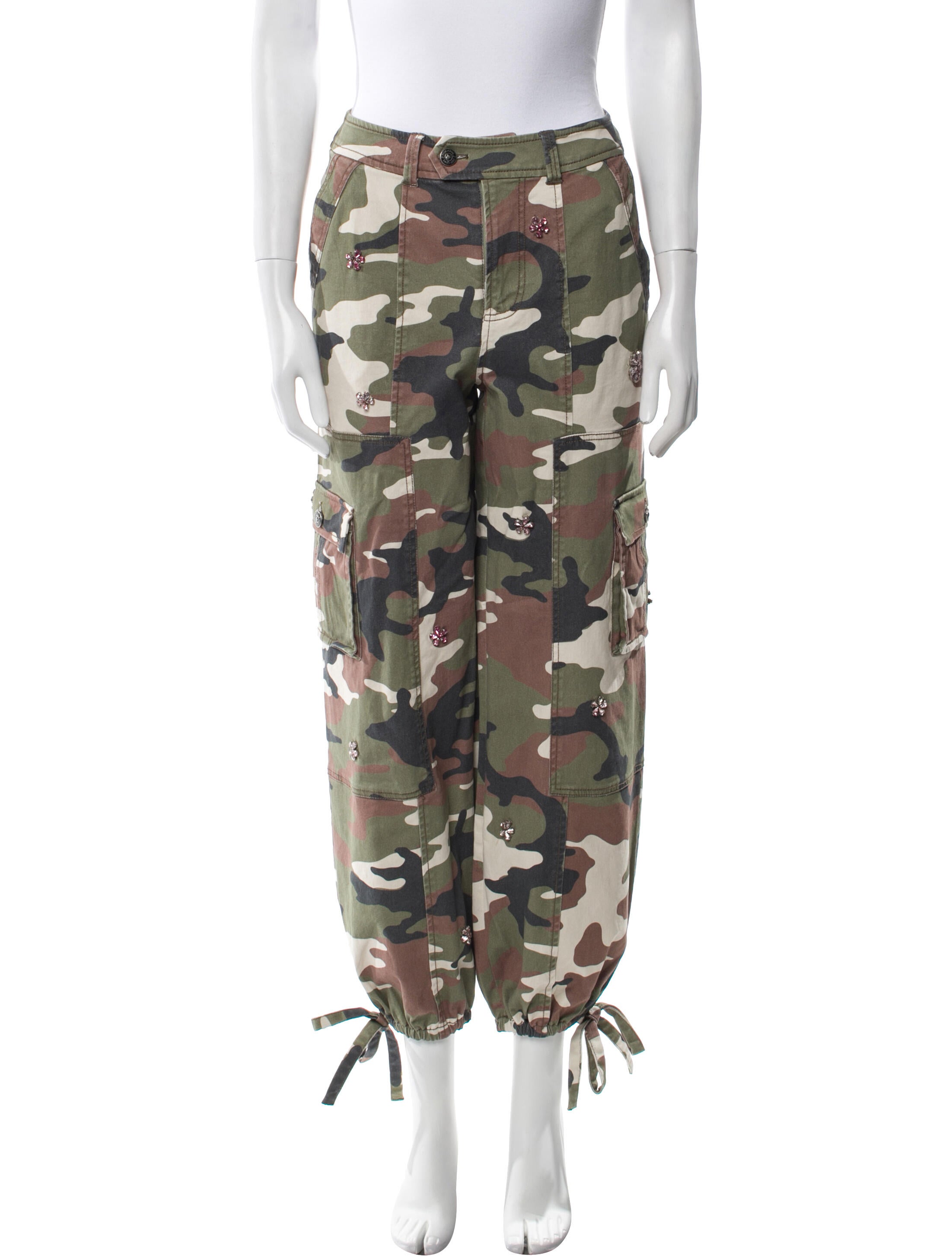 Cinq à Sept Camouflage Print Straight Leg Pants
