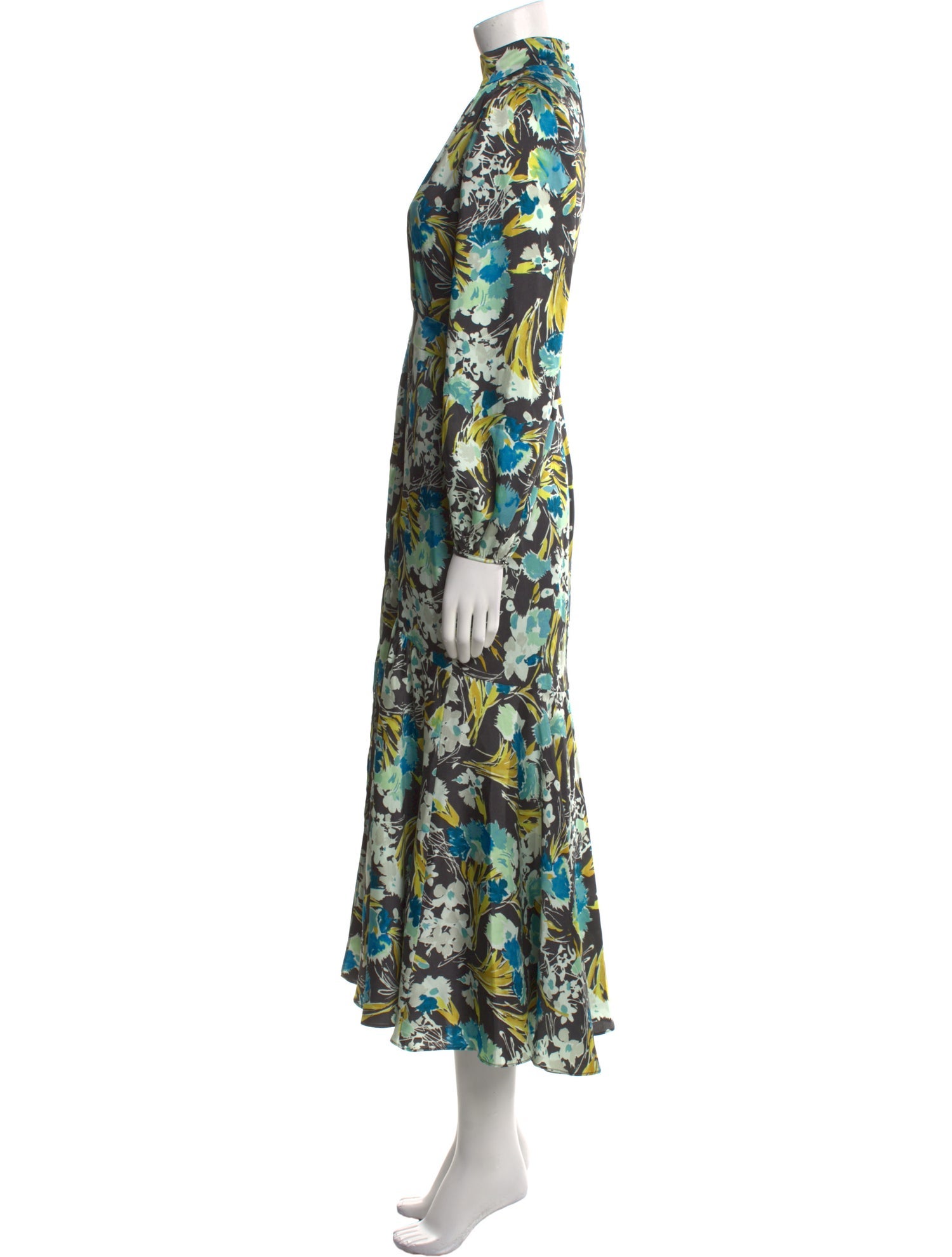 Cinq à Sept Floral Print Long Dress w/ Tags