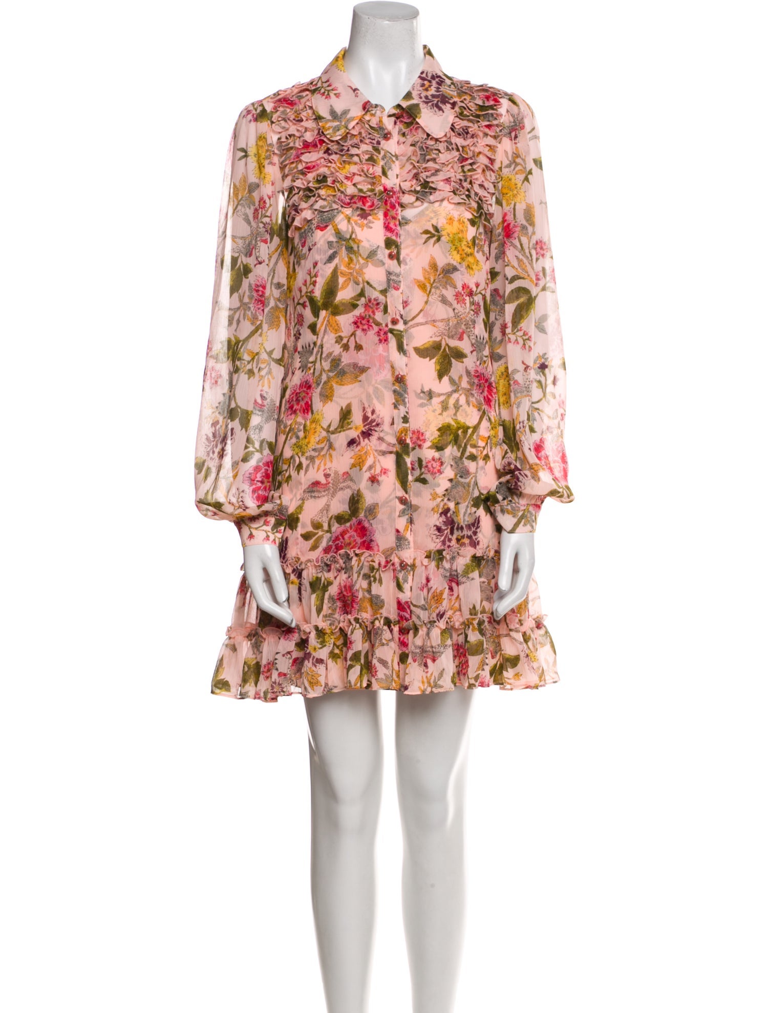 Cinq à Sept Printed Ruffle Embellishment Dress Set