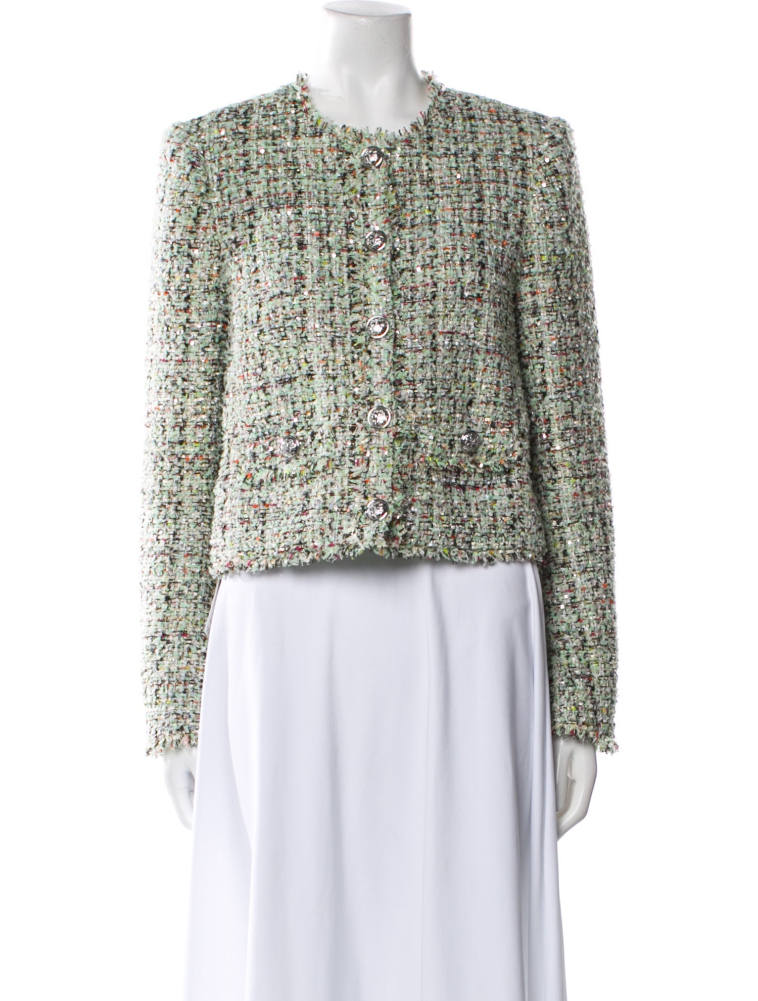 Cinq à Sept Tweed Pattern Evening Jacket