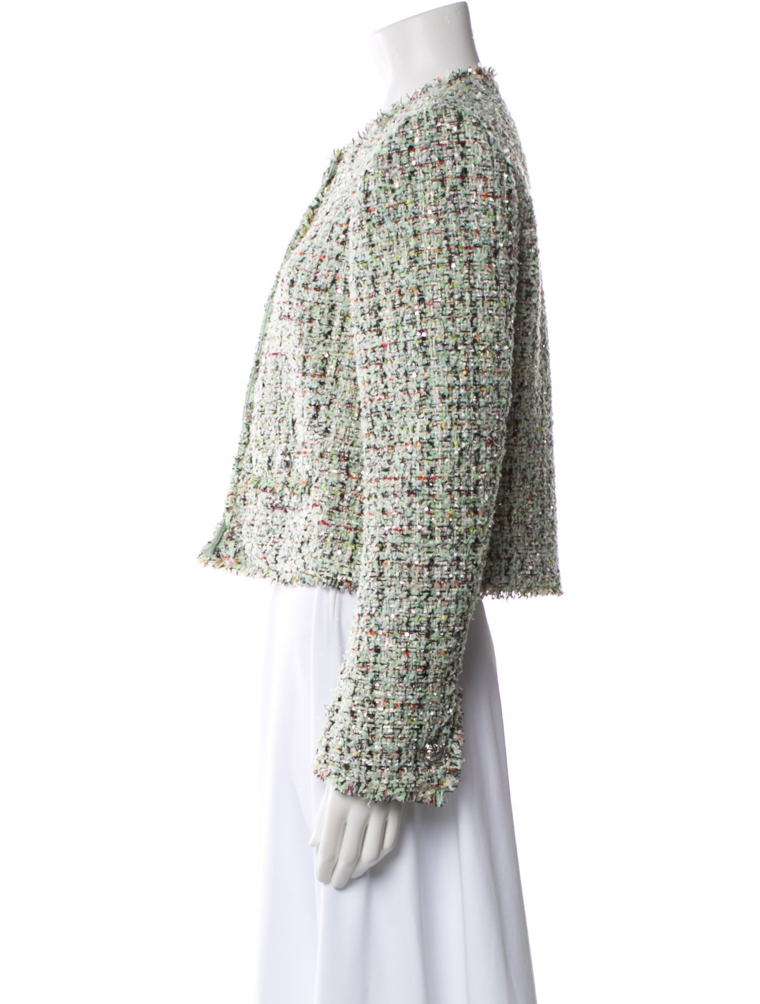 Cinq à Sept Tweed Pattern Evening Jacket