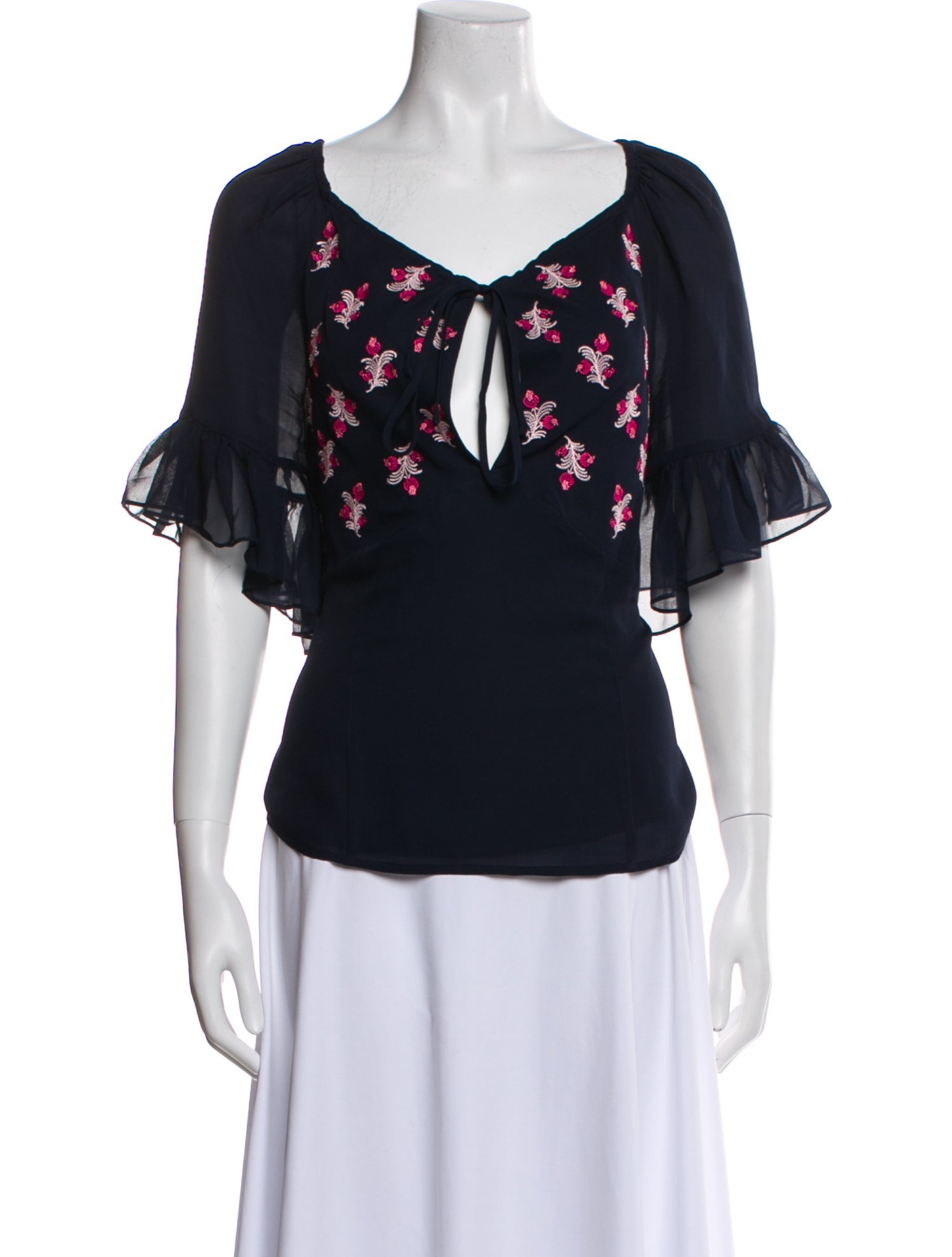 Cinq à Sept Silk Floral Print Blouse