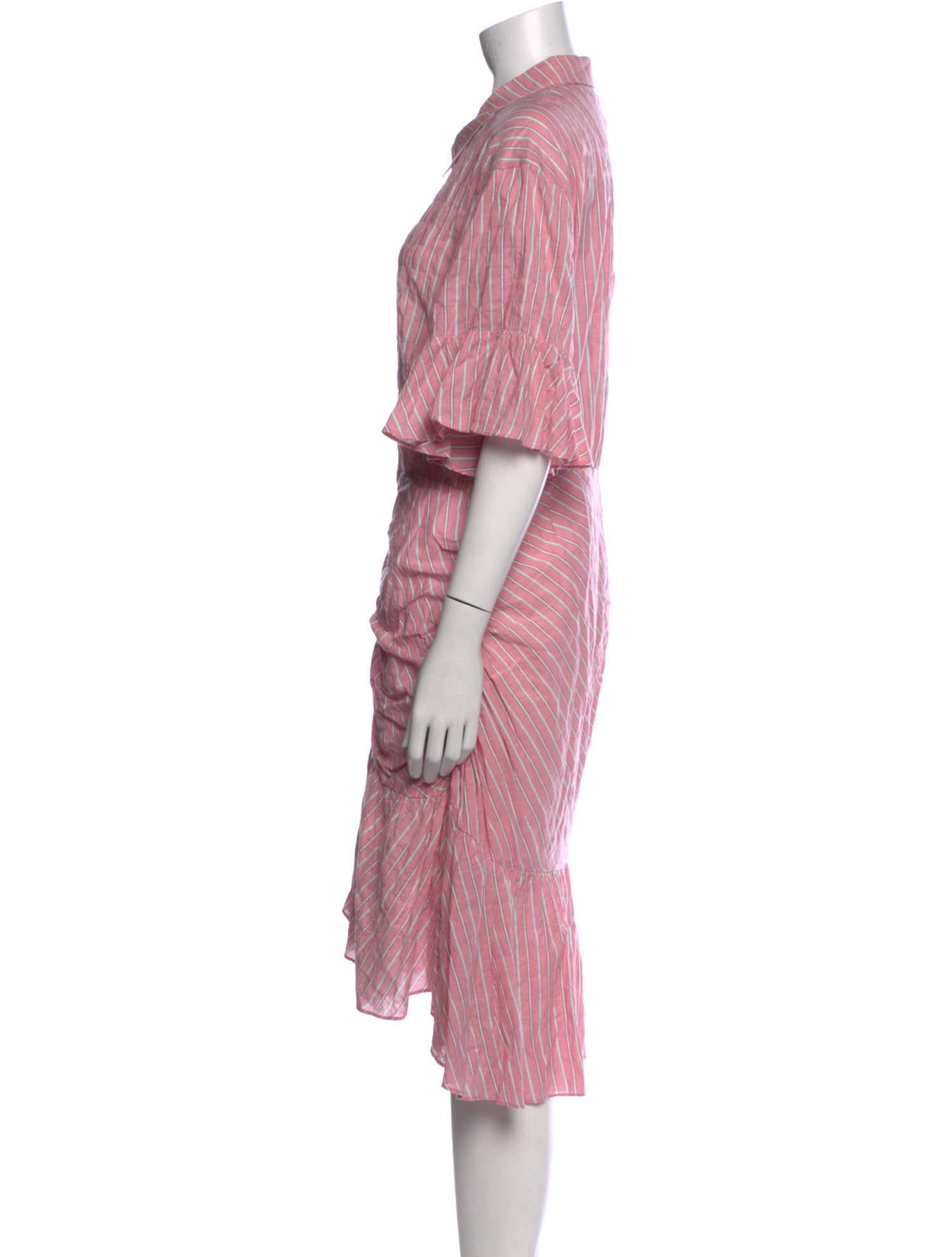 Cinq à Sept Striped Midi Length Dress