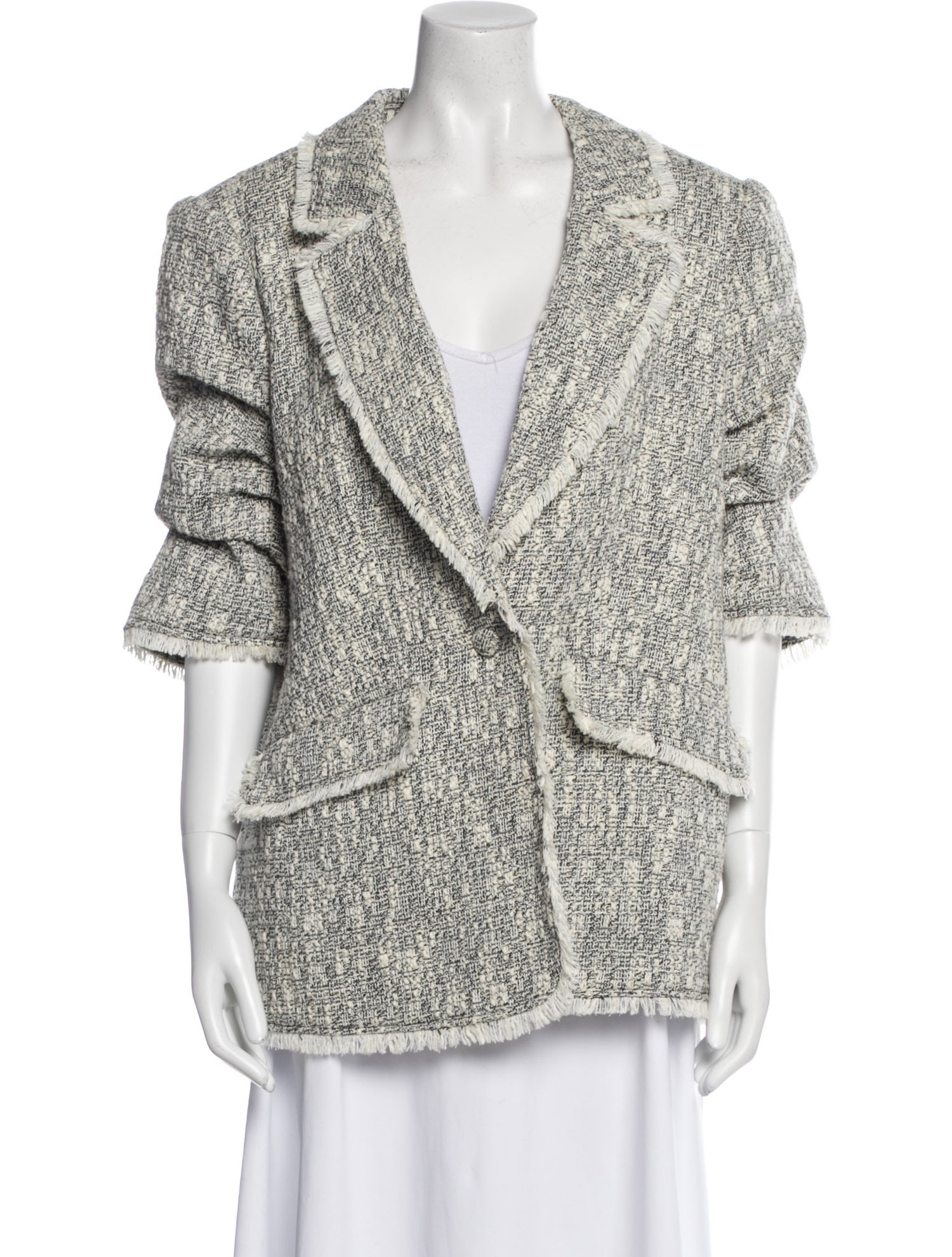 Cinq à Sept Tweed Pattern Blazer