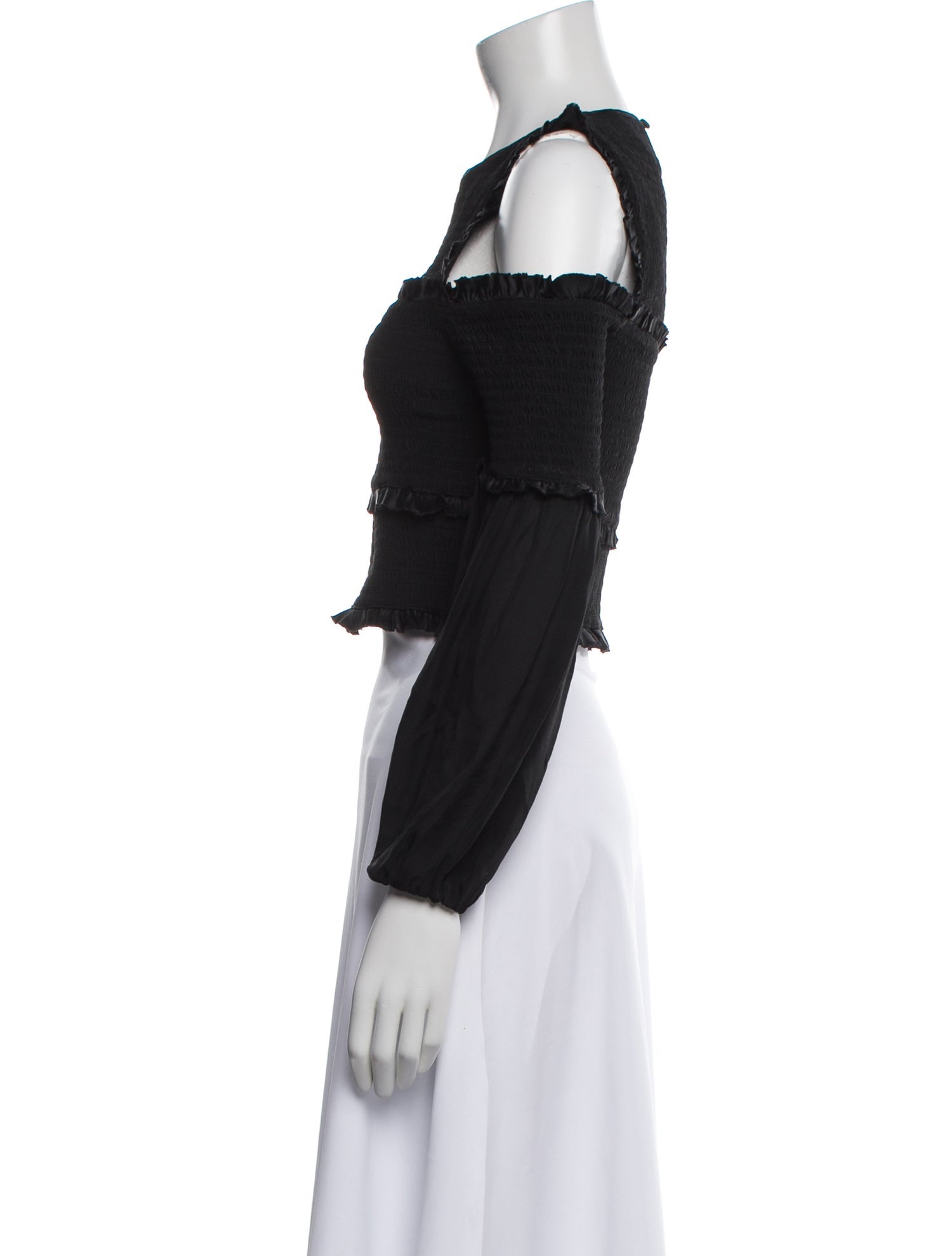 Cinq à Sept Silk Off-The-Shoulder Crop Top