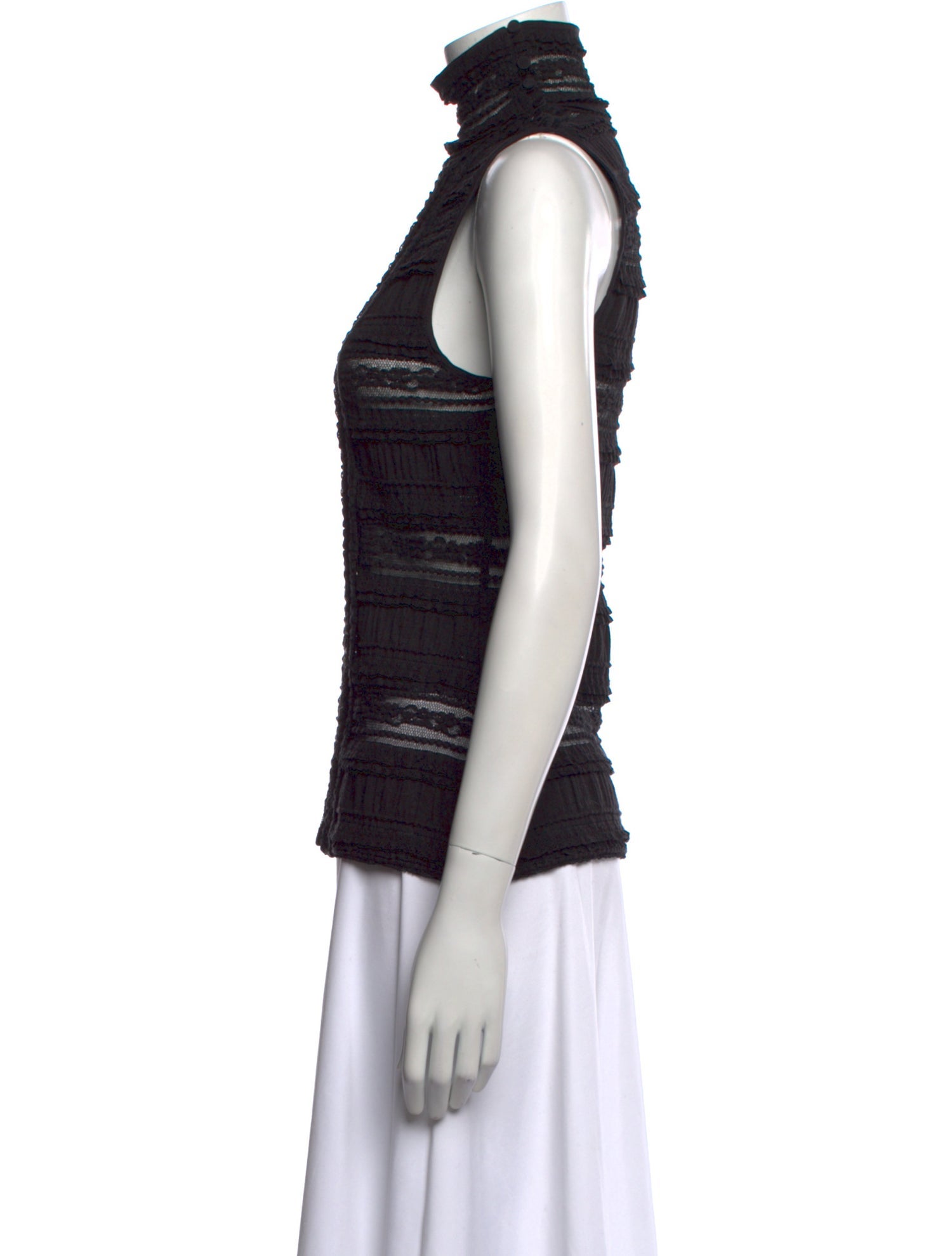 Cinq à Sept Mock Neck Sleeveless Top