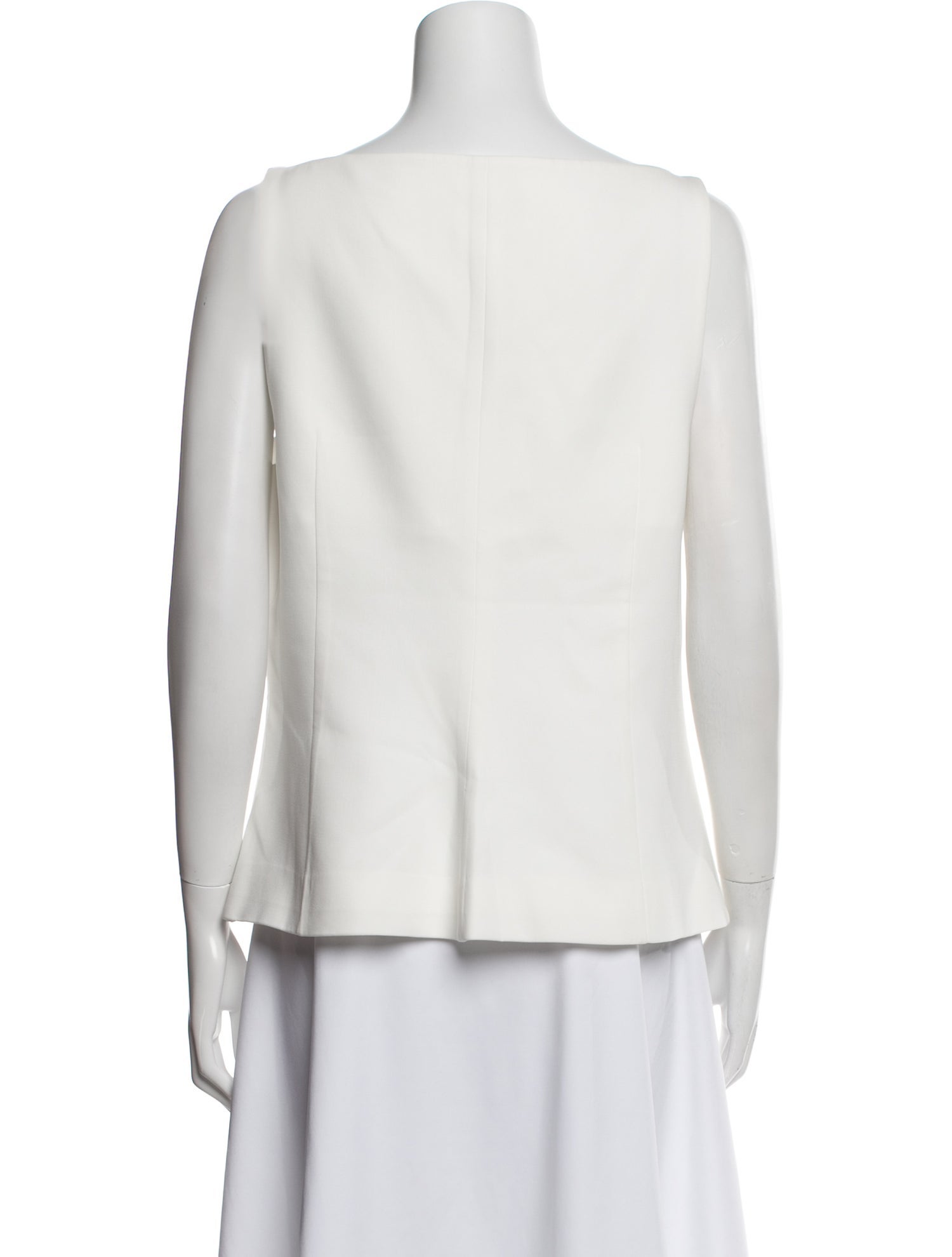 Cinq à Sept Square Neckline Sleeveless Button-Up Top