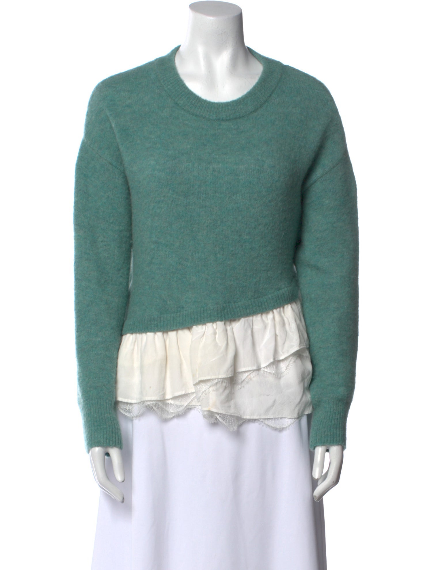 Cinq à Sept Striped Crew Neck Sweater