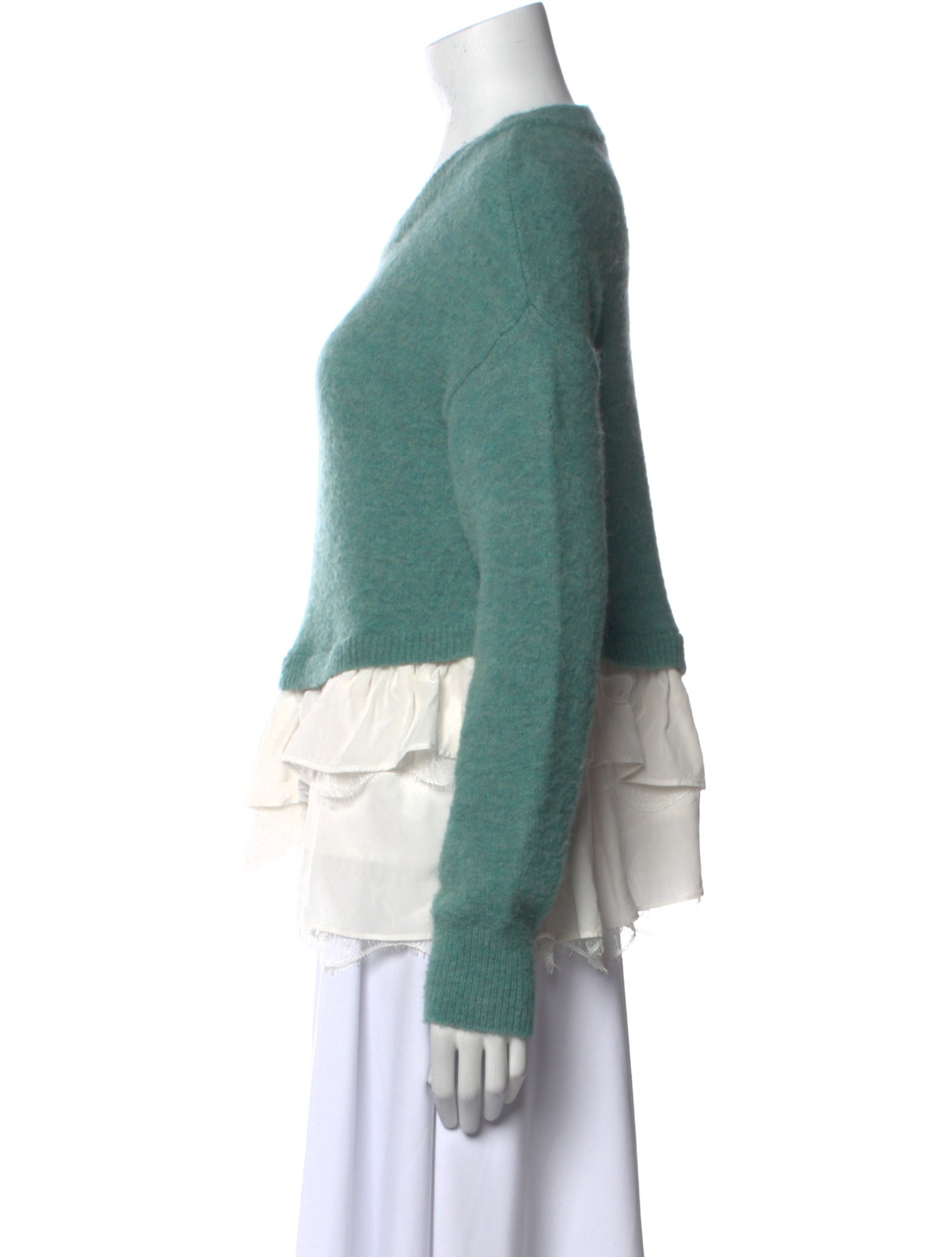 Cinq à Sept Striped Crew Neck Sweater