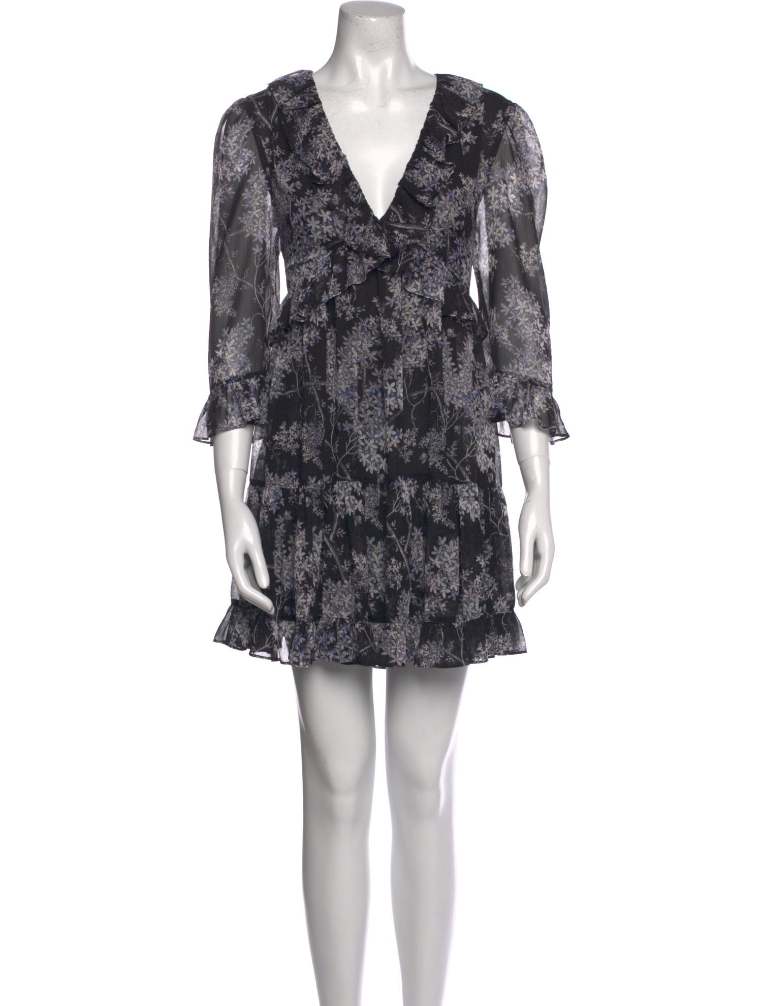 Cinq à Sept Floral Print Mini Dress