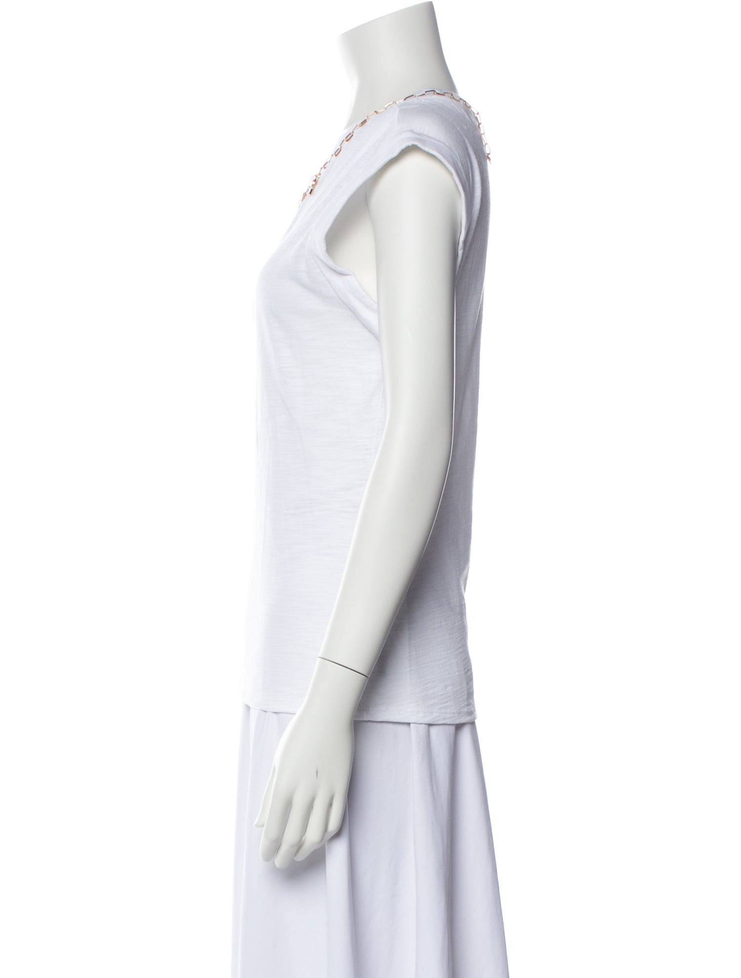 Cinq à Sept Scoop Neck Short Sleeve T-Shirt