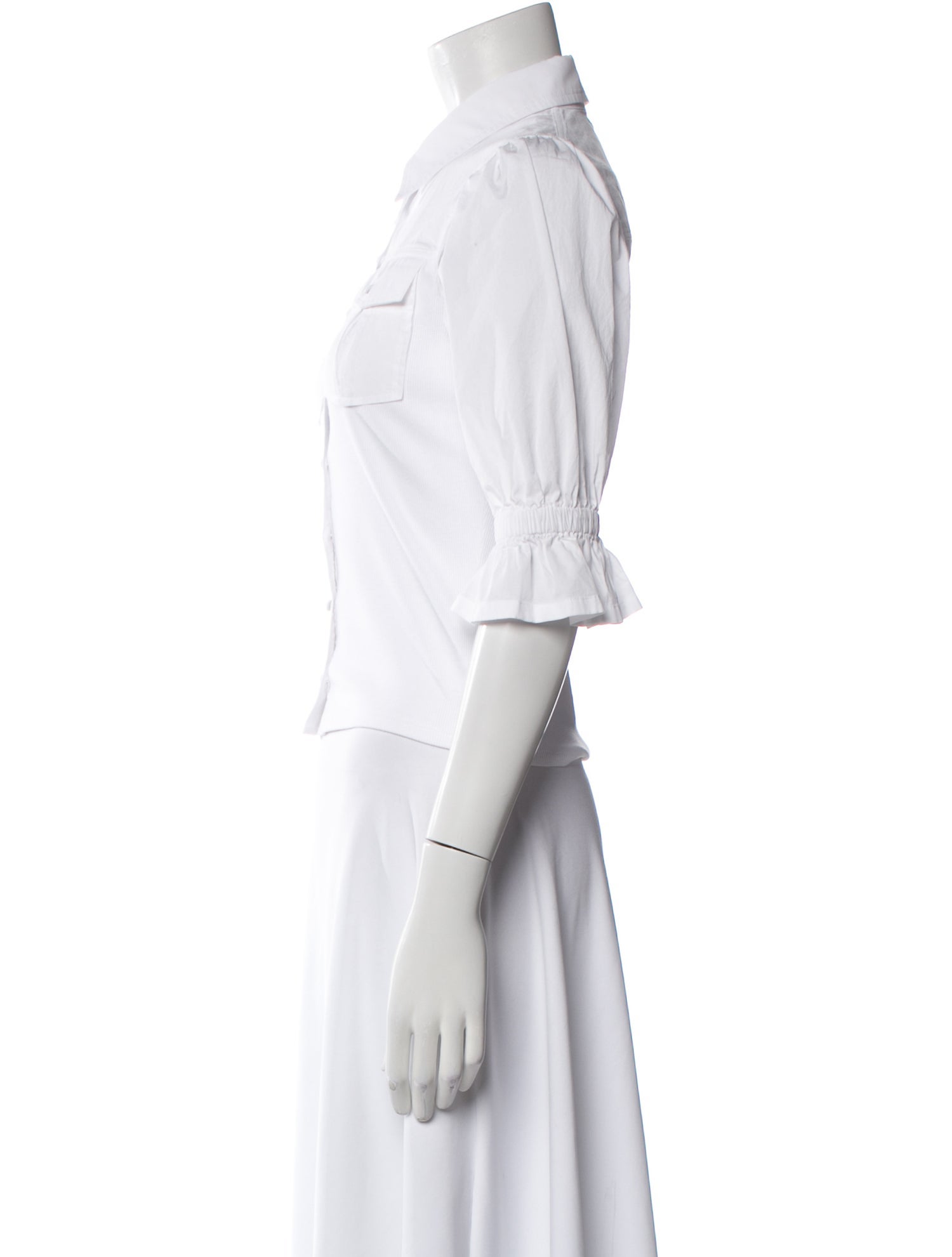 Cinq à Sept Three-Quarter Sleeve Crop Top