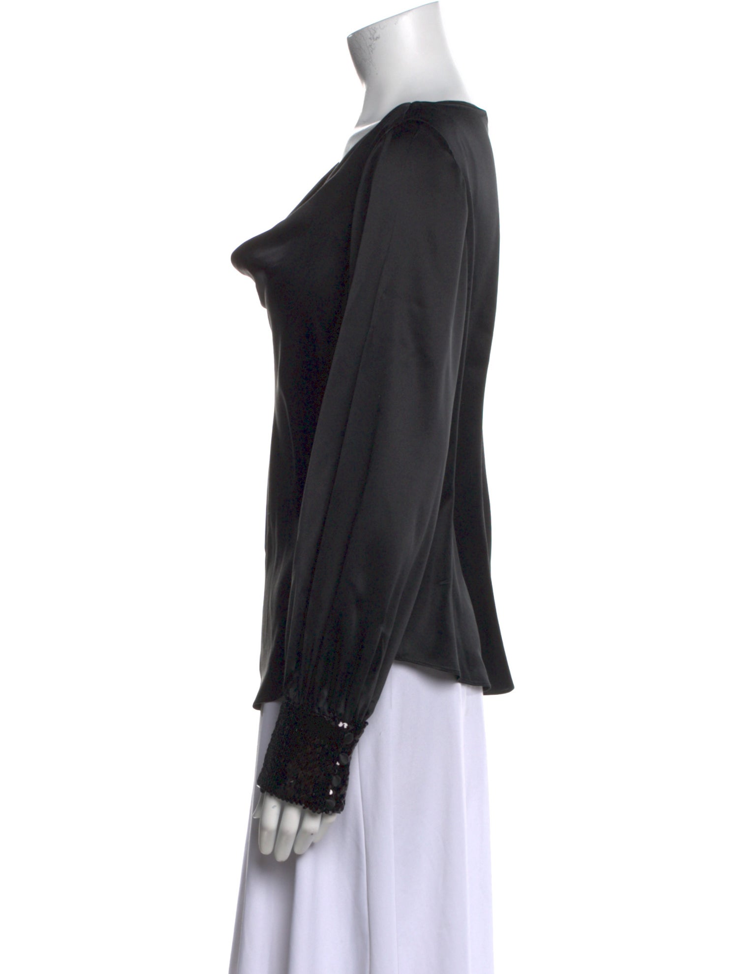 Cinq à Sept Silk Cowl Neck Blouse