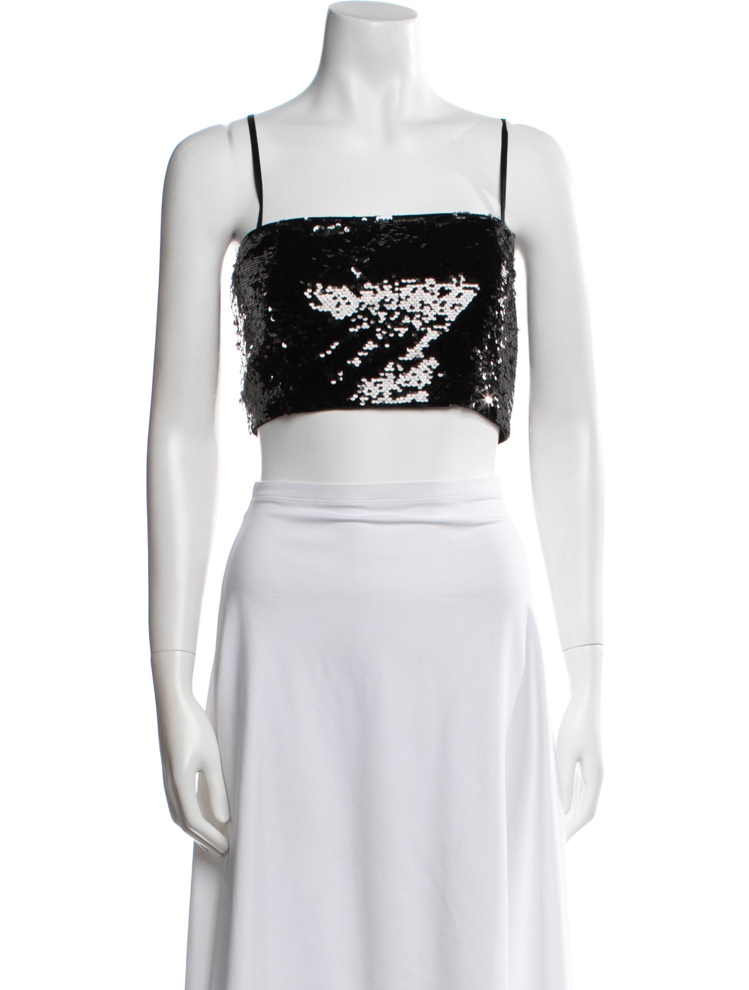 Cinq à Sept Square Neckline Sleeveless Crop Top w/ Tags