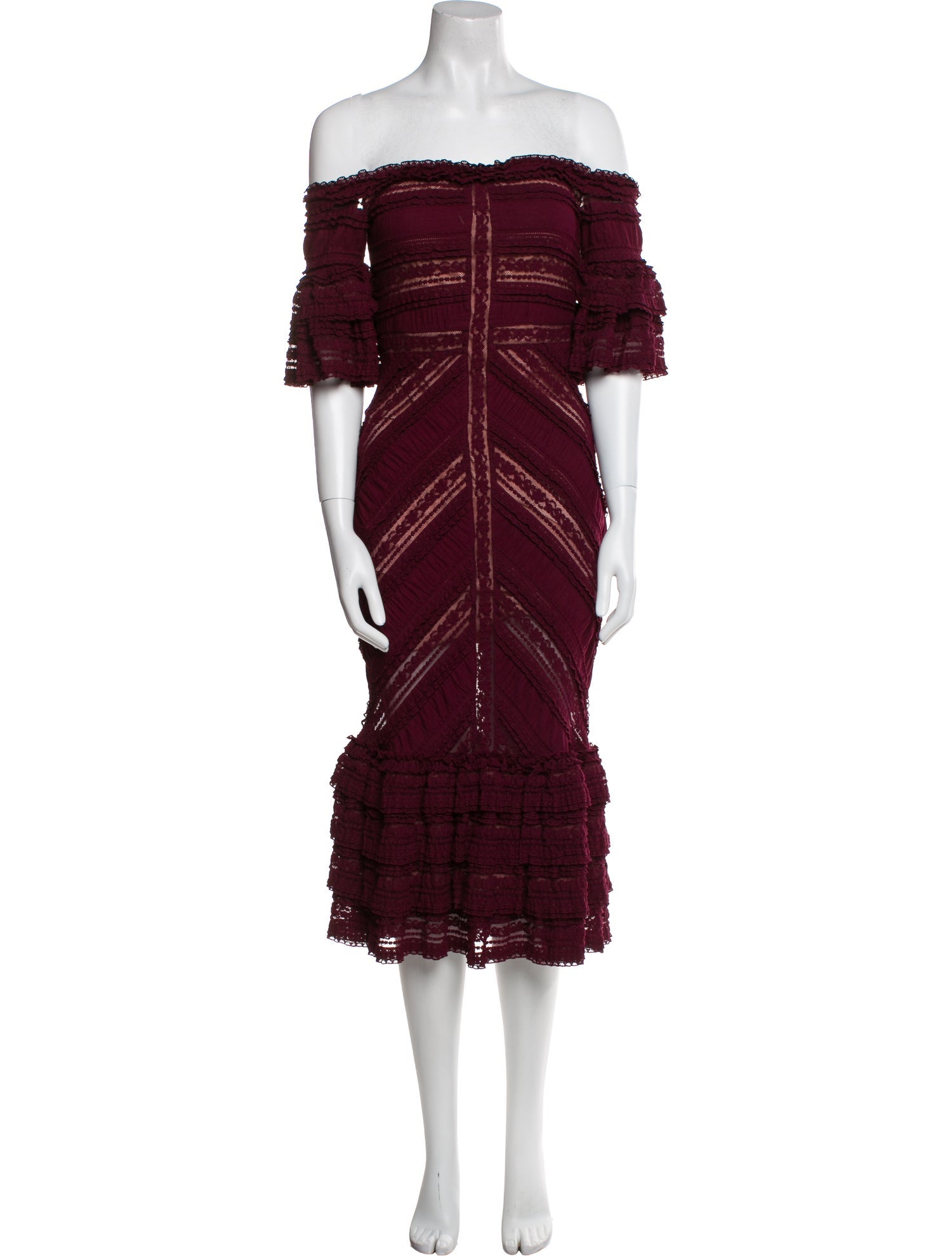 Cinq à Sept Off-The-Shoulder Midi Length Dress