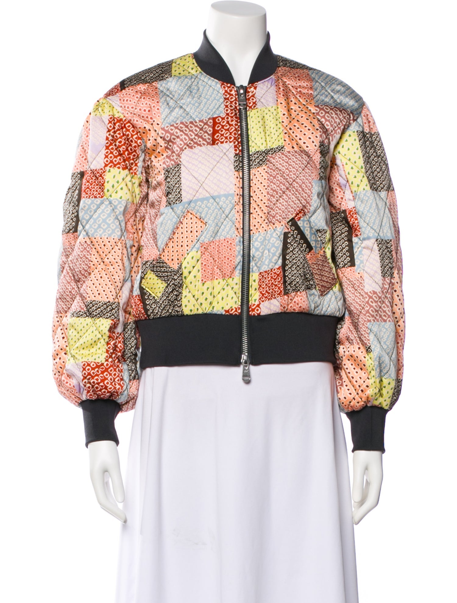 Cinq à Sept Floral Print Bomber Jacket