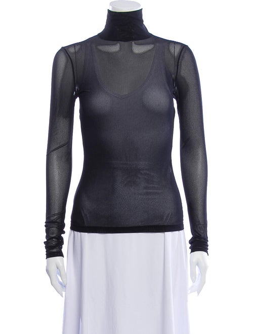 Cinq à Sept Turtleneck Long Sleeve Top Black