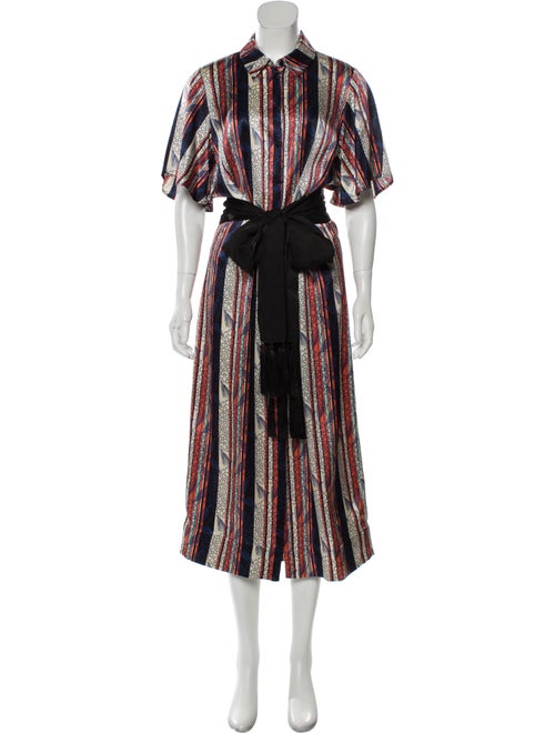 Cinq à Sept Silk Long Dress Blue