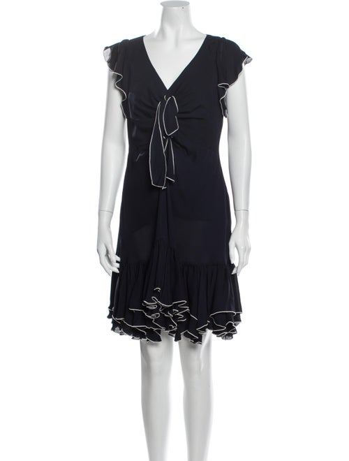Cinq à Sept Silk Mini Dress Blue