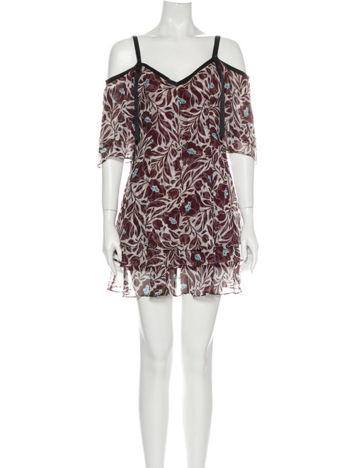 Cinq à Sept Silk Mini Dress Red