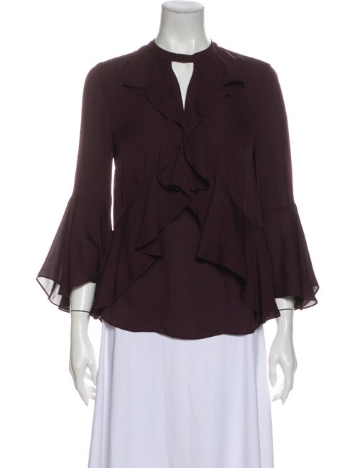 Cinq à Sept Silk V-Neck Blouse