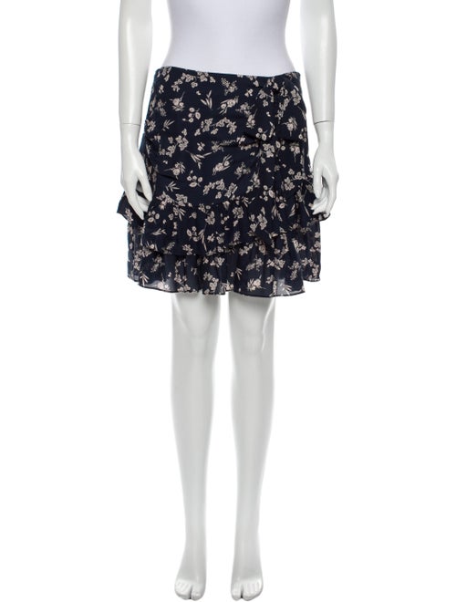 Cinq à Sept Silk Mini Skirt Blue