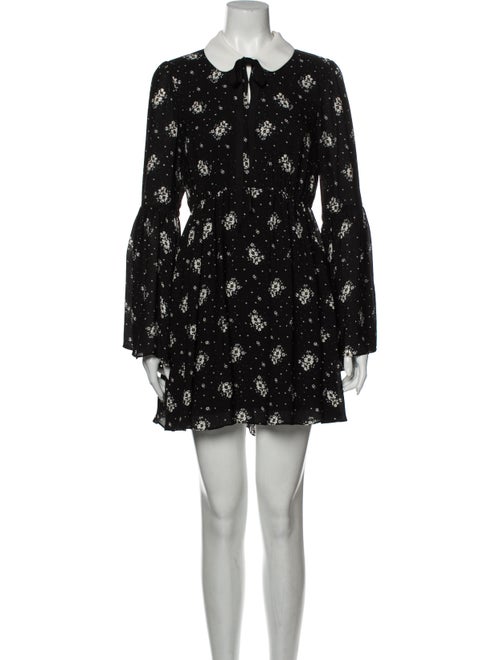 Cinq à Sept Silk Mini Dress Black