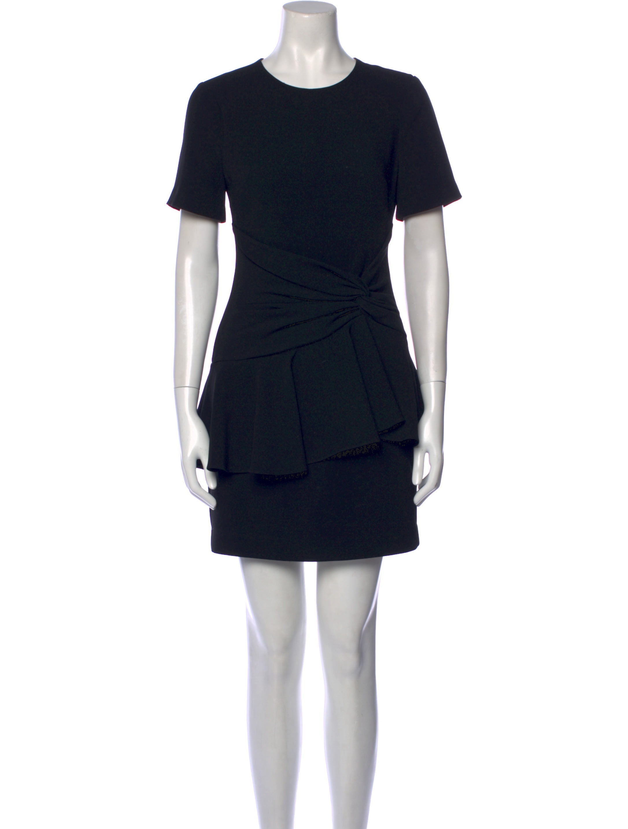 Cinq Sept Crew Neck Mini Dress Black Dresses Clothing