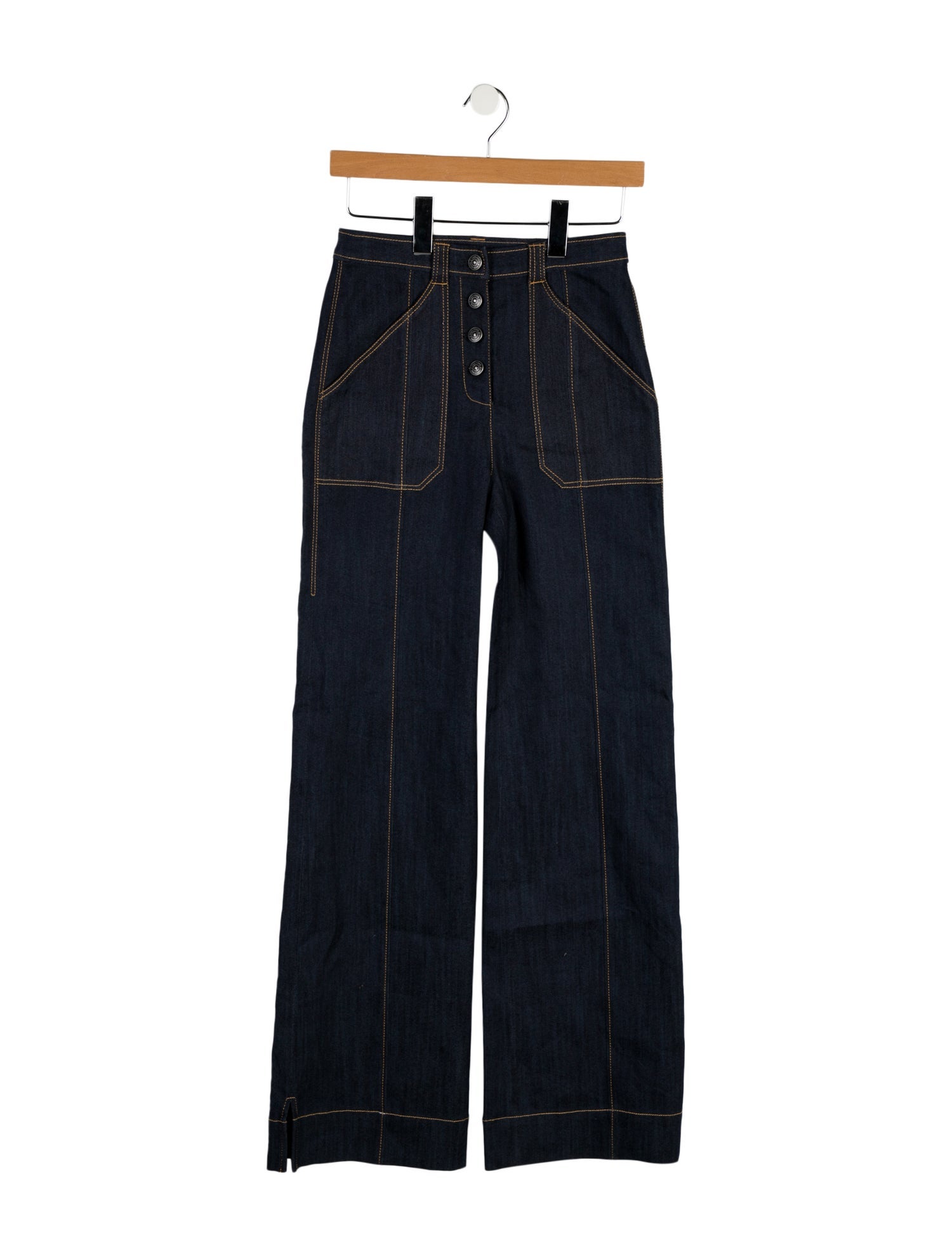 Cinq à Sept High-Rise Wide Leg Jeans - Blue, 12