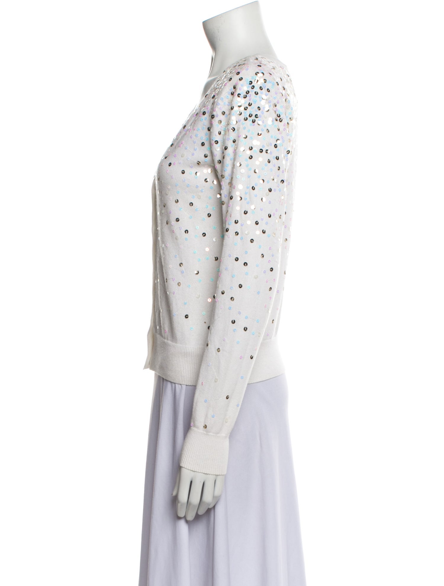 Cinq à Sept Printed V-Neck Sweater