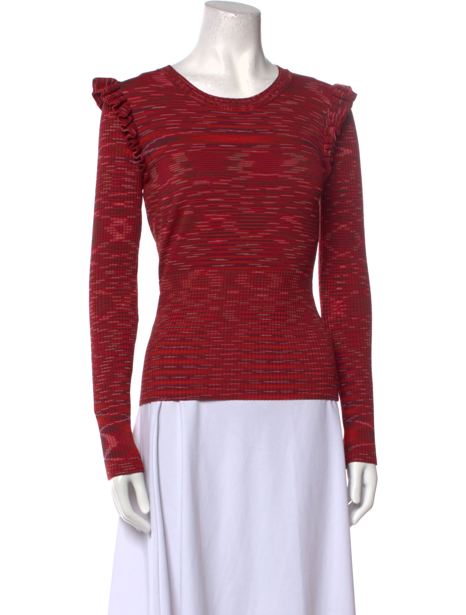 Cinq à Sept Striped Crew Neck Top