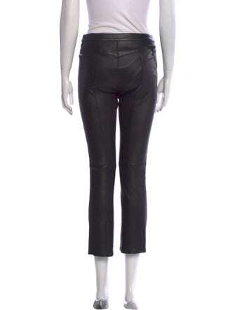 Cinq à Sept Lamb Leather Straight Leg Pants