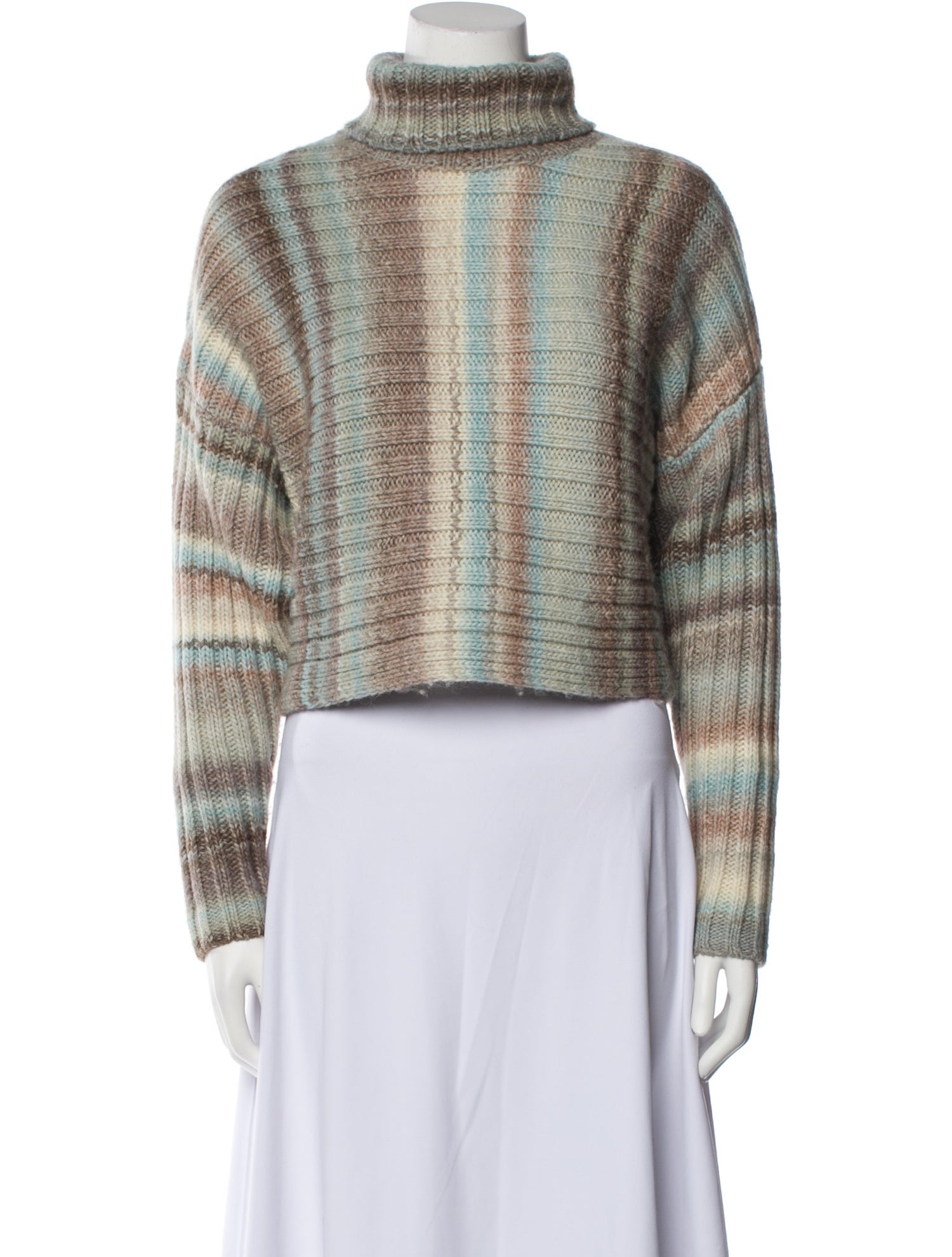 Cinq à Sept Striped Turtleneck Sweater