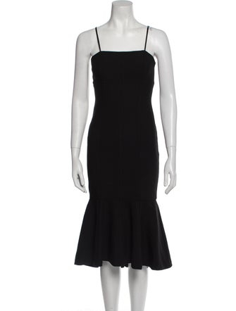 Cinq à Sept Square Neckline Midi Length Dress