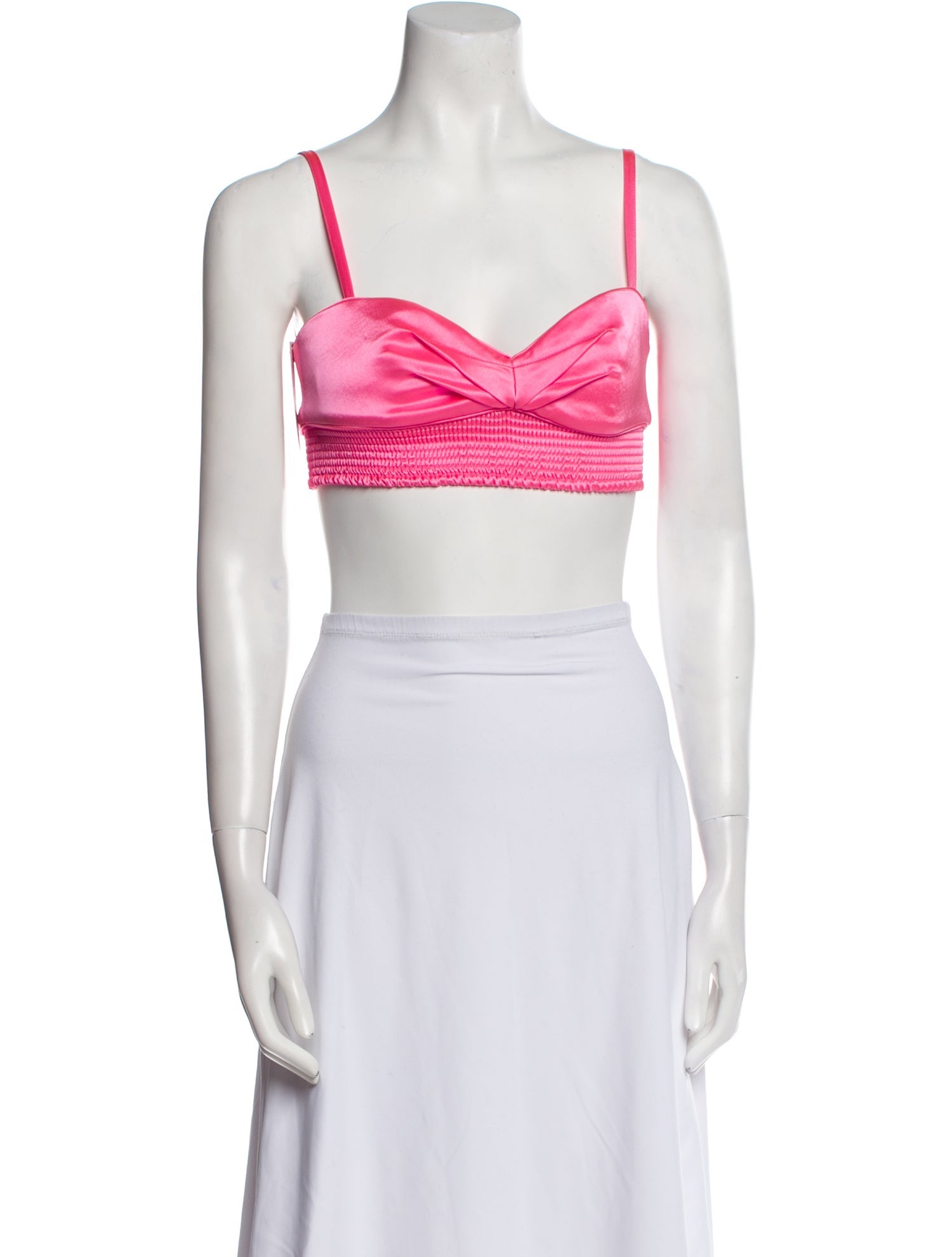 Cinq à Sept Square Neckline Sleeveless Crop Top