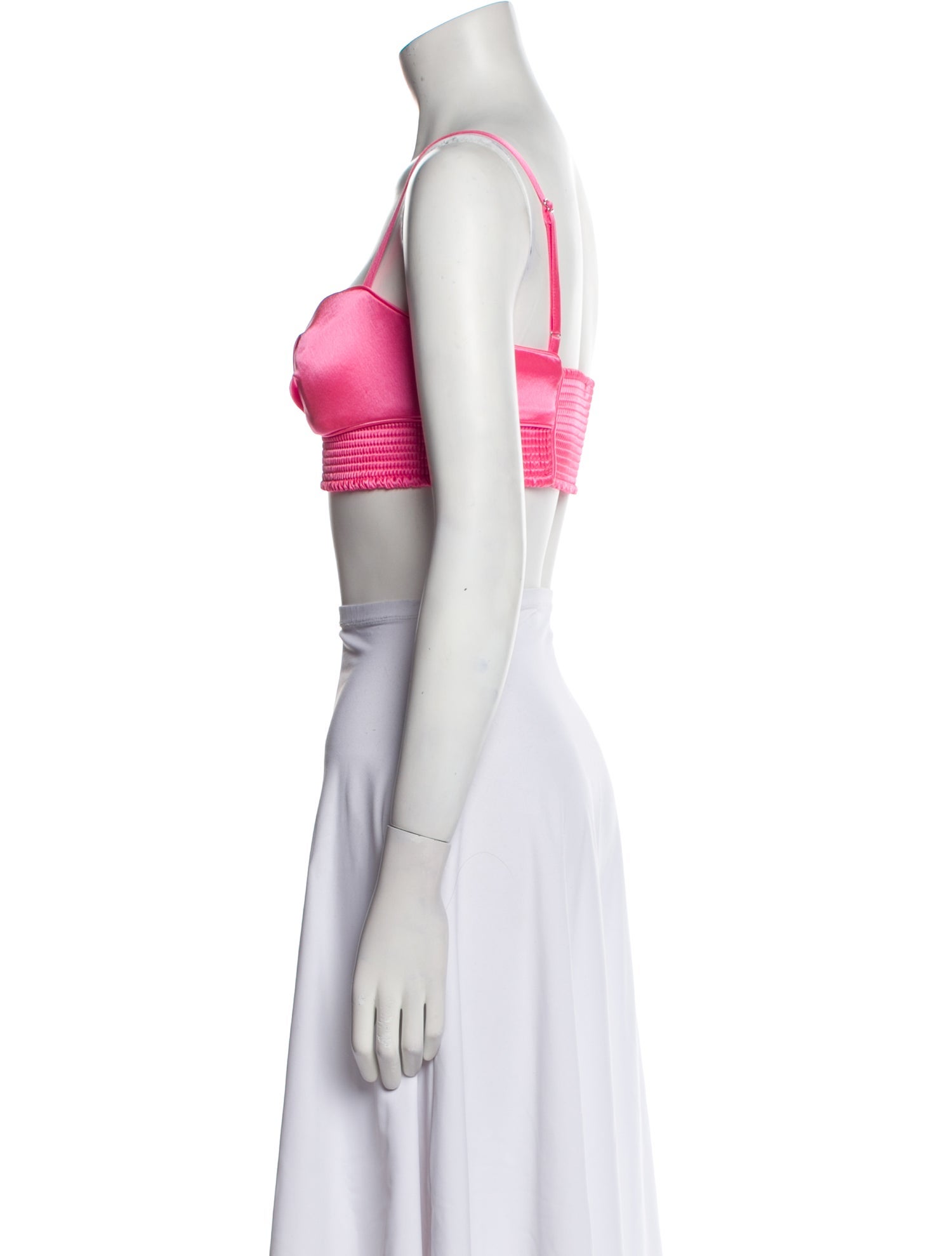 Cinq à Sept Square Neckline Sleeveless Crop Top