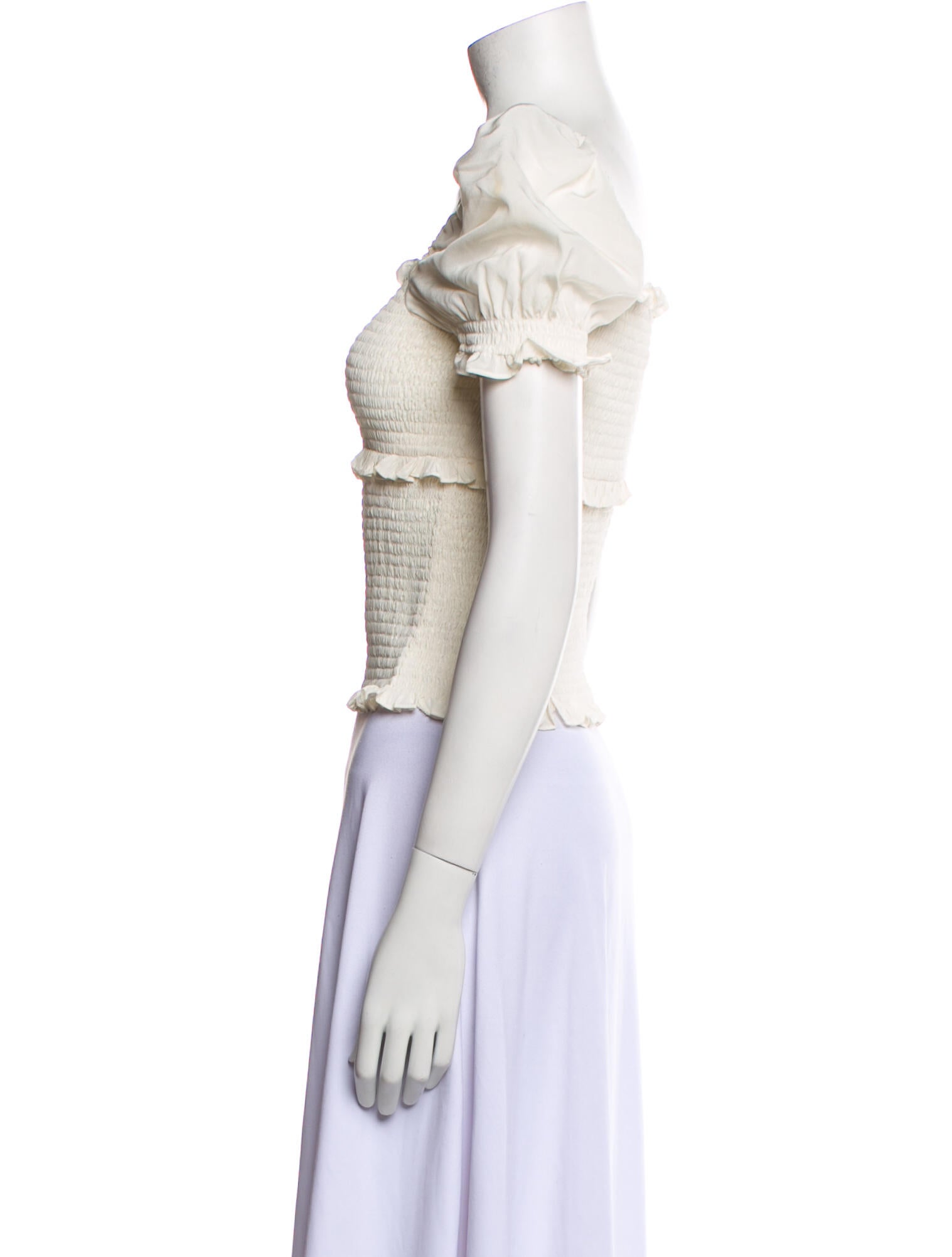 Cinq à Sept Silk Square Neckline Crop Top