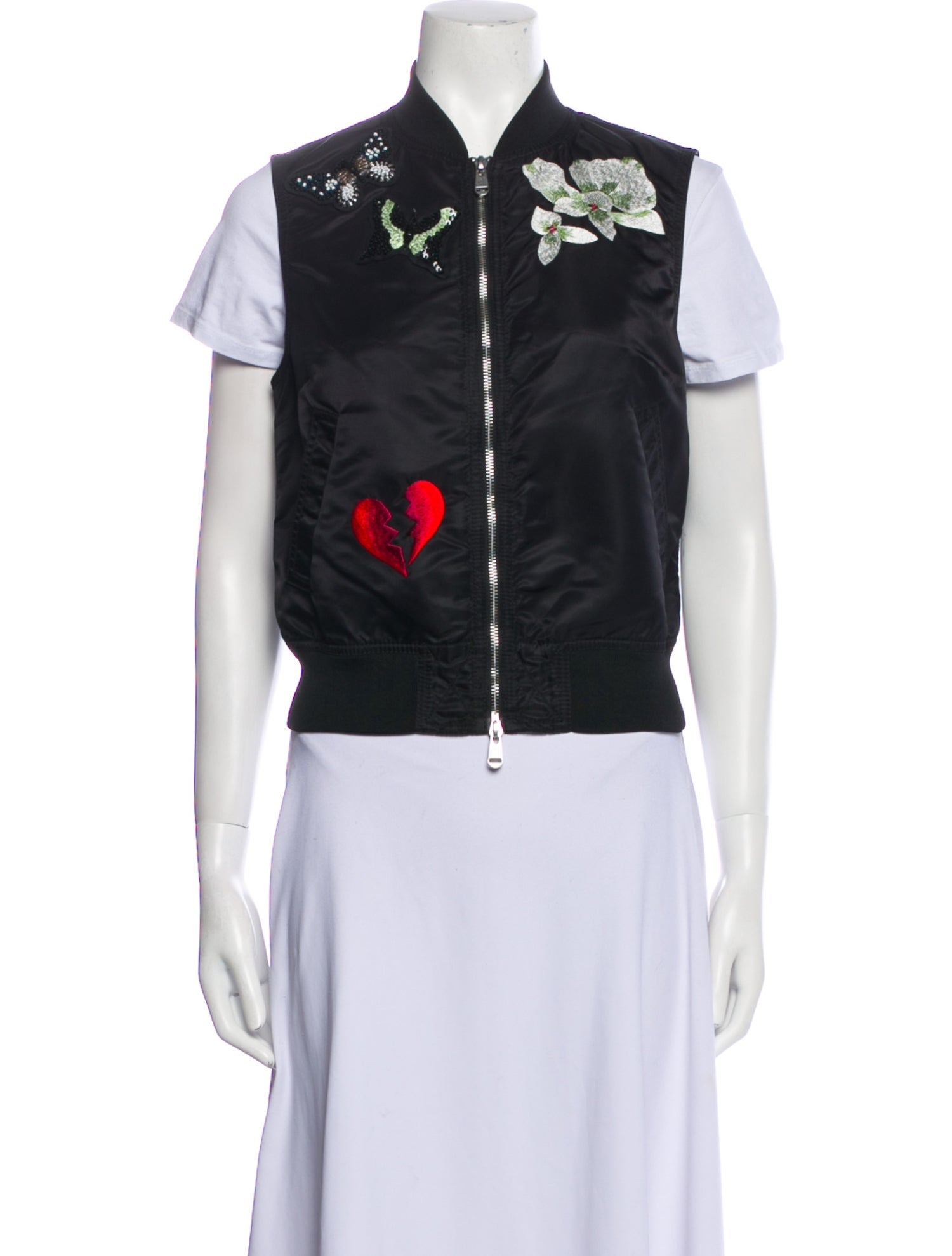 Cinq à Sept Nylon Floral Print Vest