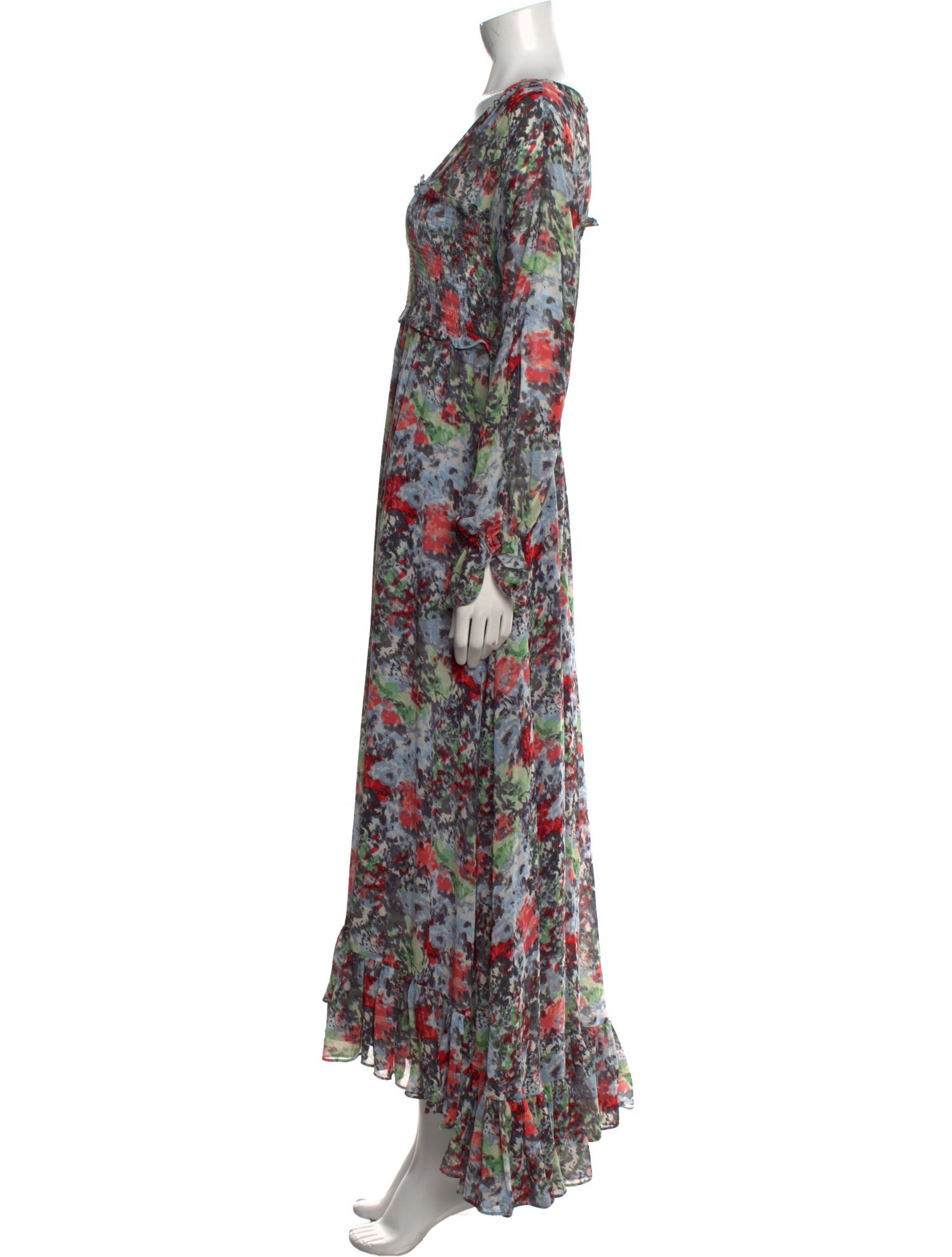 Cinq à Sept Floral Print Long Dress w/ Tags