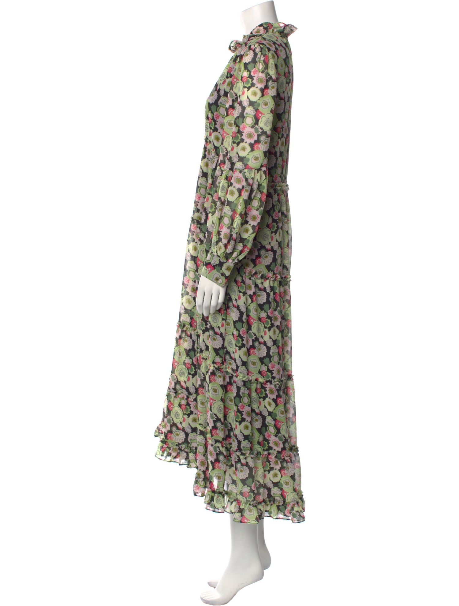 Cinq à Sept Floral Print Long Dress