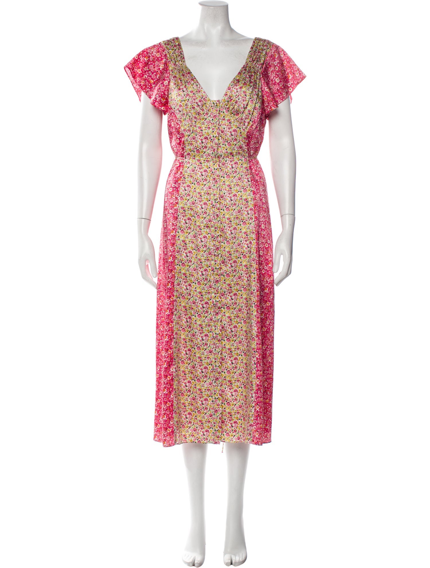 Cinq à Sept Floral Print Long Dress