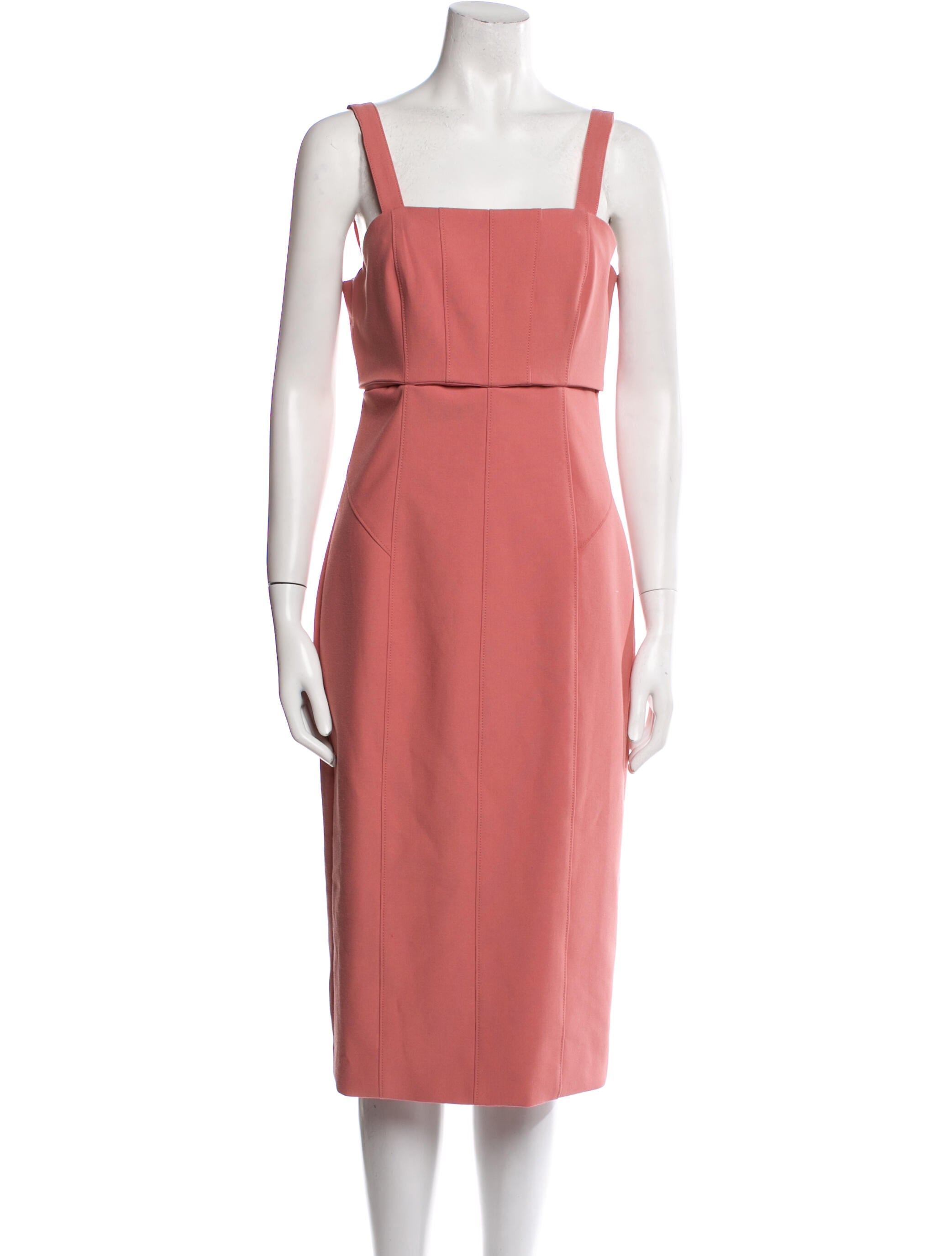 Cinq à Sept Square Neckline Midi Length Dress
