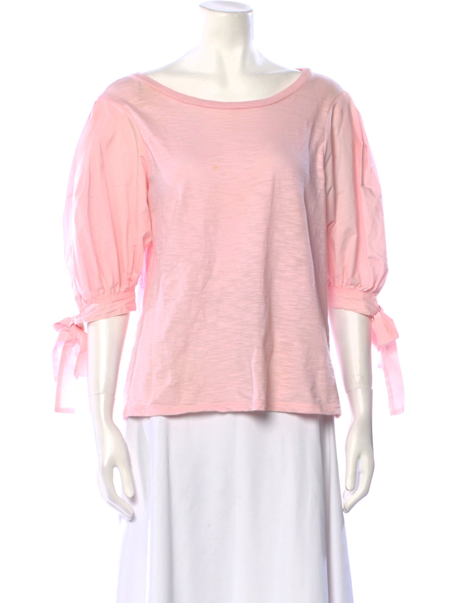 Cinq à Sept Bateau Neckline Three-Quarter Sleeve T-Shirt