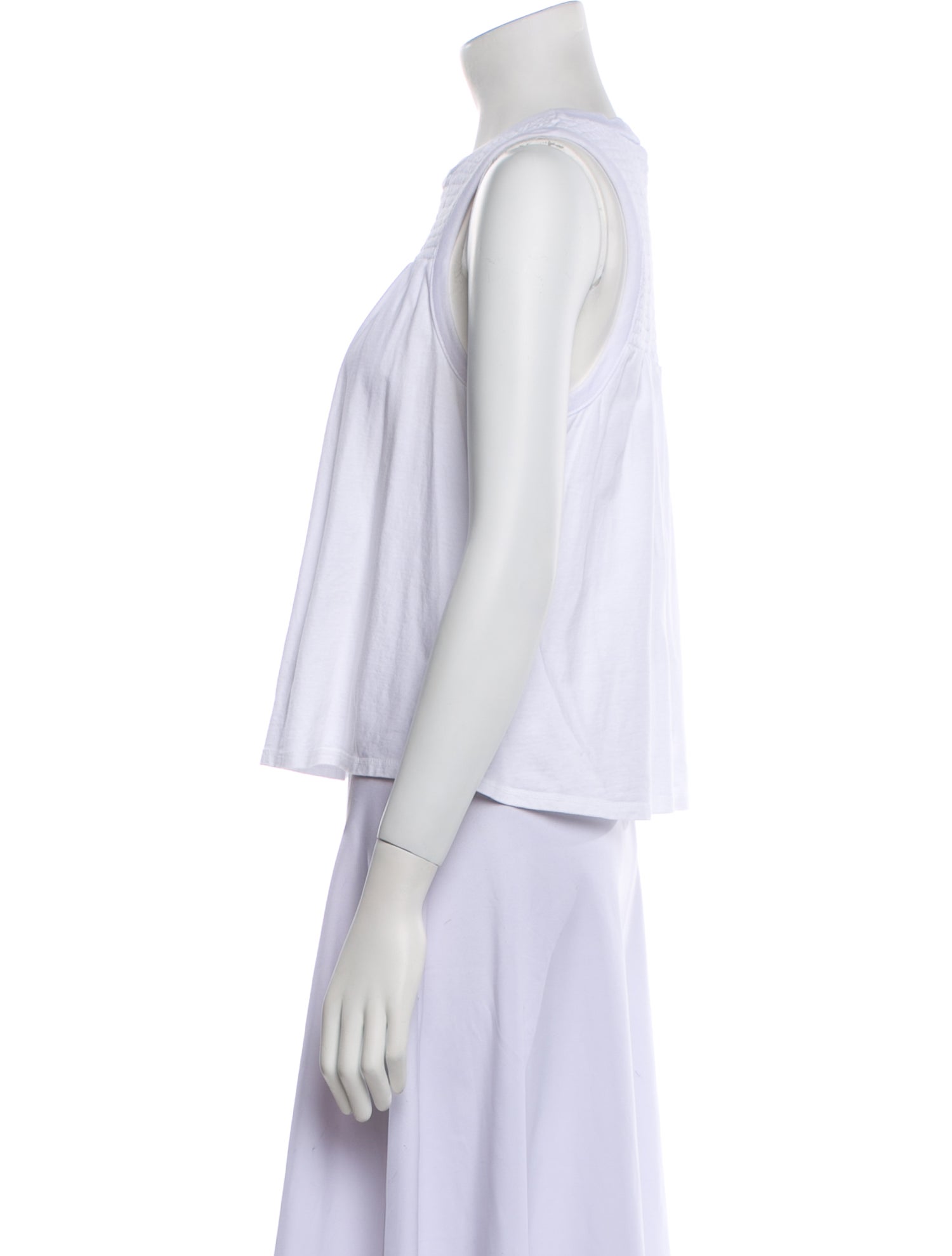 Cinq à Sept Crew Neck Sleeveless Crop Top