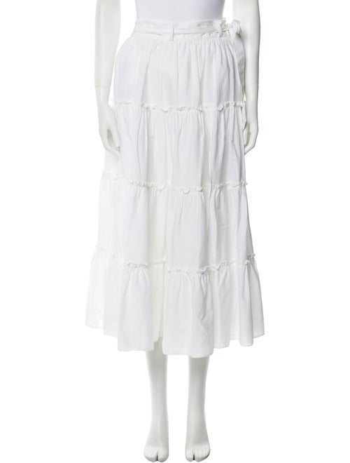 Cinq à Sept Ruffle Embellishment Midi Length Skirt