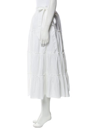 Cinq à Sept Ruffle Embellishment Midi Length Skirt