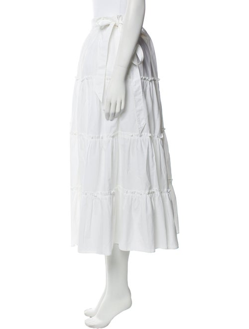 Cinq à Sept Ruffle Embellishment Midi Length Skirt