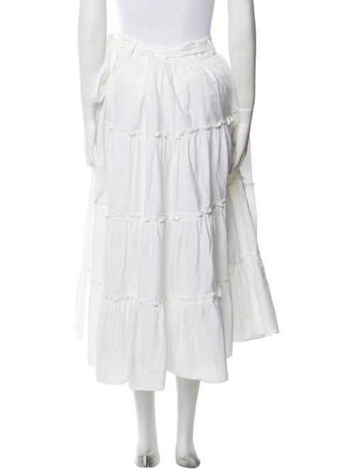 Cinq à Sept Ruffle Embellishment Midi Length Skirt